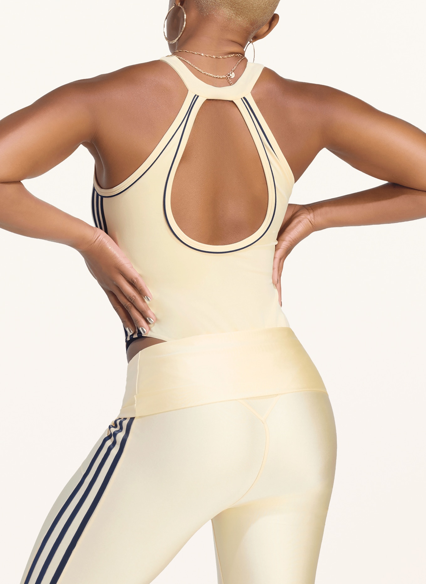 adidas Originals Body ORIGINALS LEOTARD: CRÈME / BLEU FONCÉ