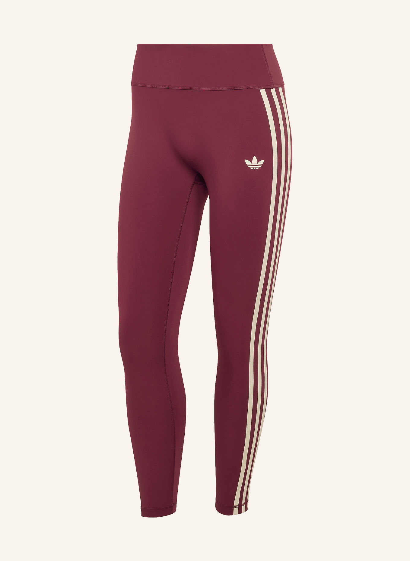 adidas Originals Legíny ADIDAS ORIGINALS SPORT SST: TMAVĚ ČERVENÁ / BÉŽOVÁ