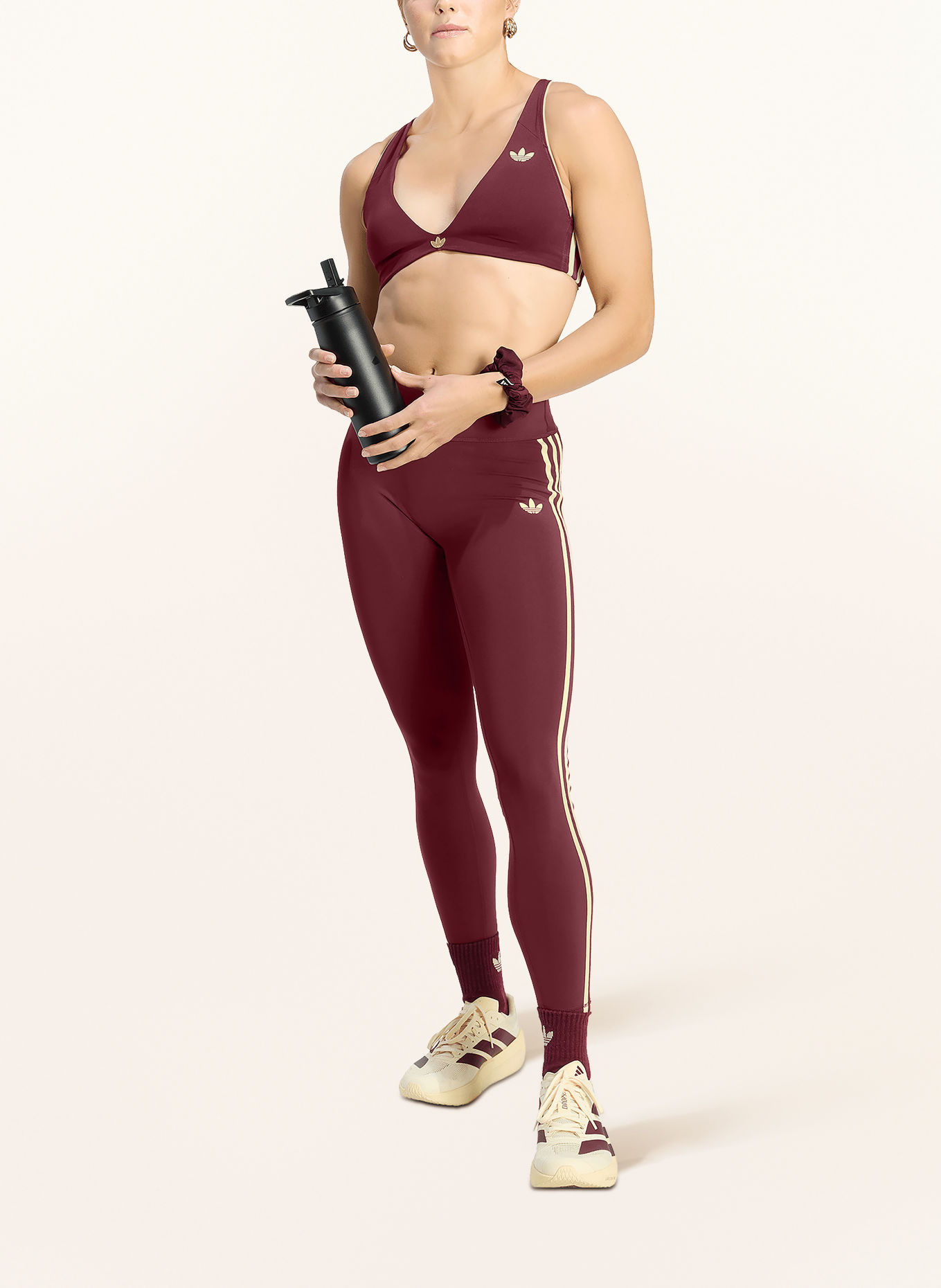 adidas Originals ADIDAS ORIGINALS SPORT Sports bra: DARK RED / CREAM