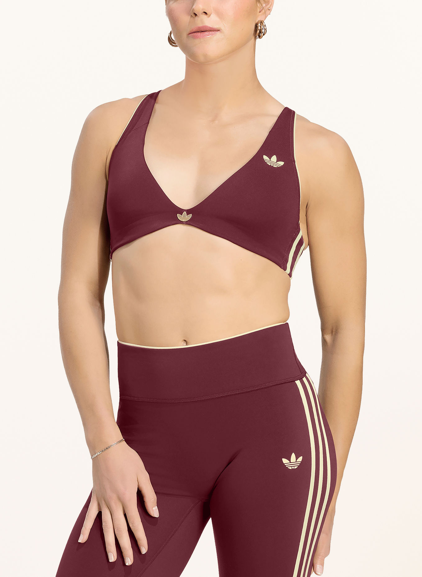 adidas Originals ADIDAS ORIGINALS SPORT Sports bra: DARK RED / CREAM