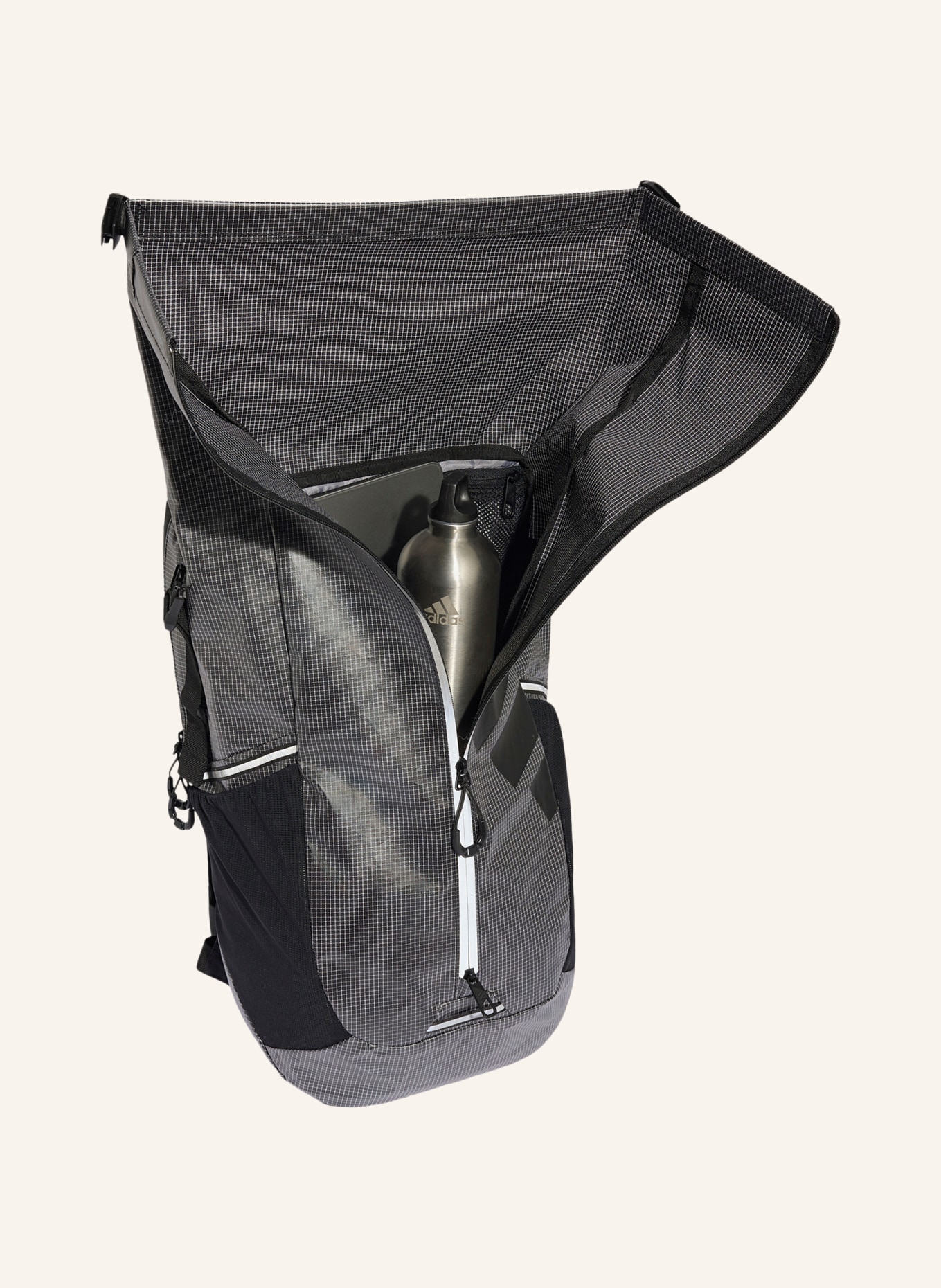 adidas ADAPTIVE PACKING SYSTEM 24-liter Backpack with laptop compartment: BLACK / WHITE