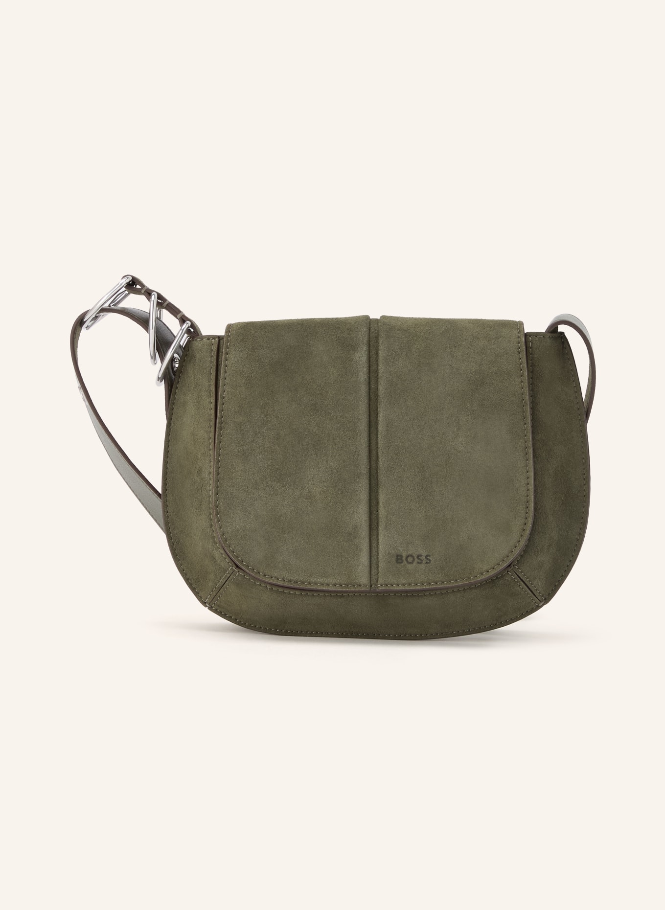 BOSS CLARICE Crossbody Bag: DARK GREEN / SILVER