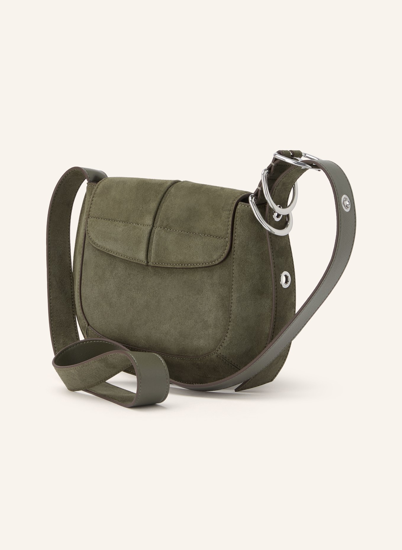 BOSS CLARICE Crossbody Bag: DARK GREEN / SILVER