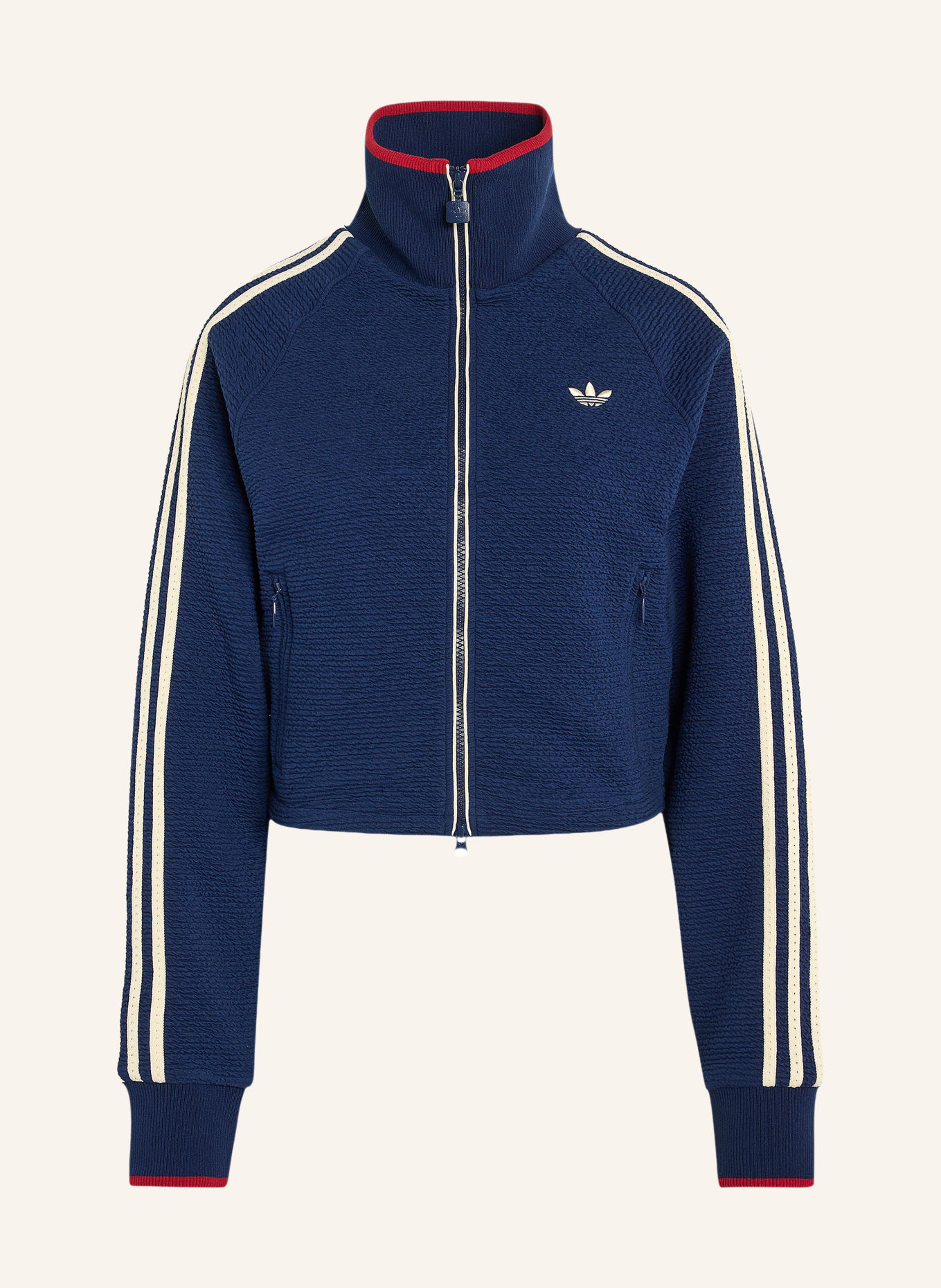 adidas Originals FIREBIRD Training jacket made of jersey: DARK BLUE / ECRU / RED
