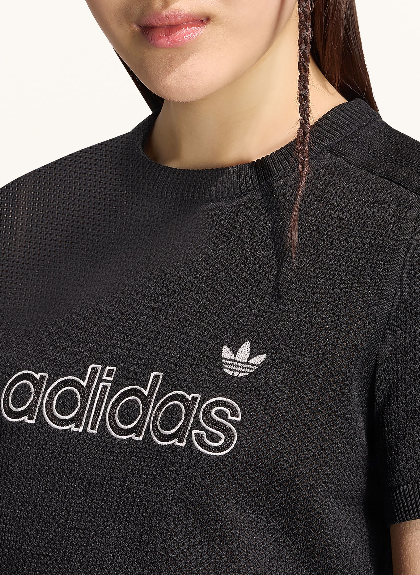 adidas Originals T-shirt MESH CALI en maille: NOIR / BLANC