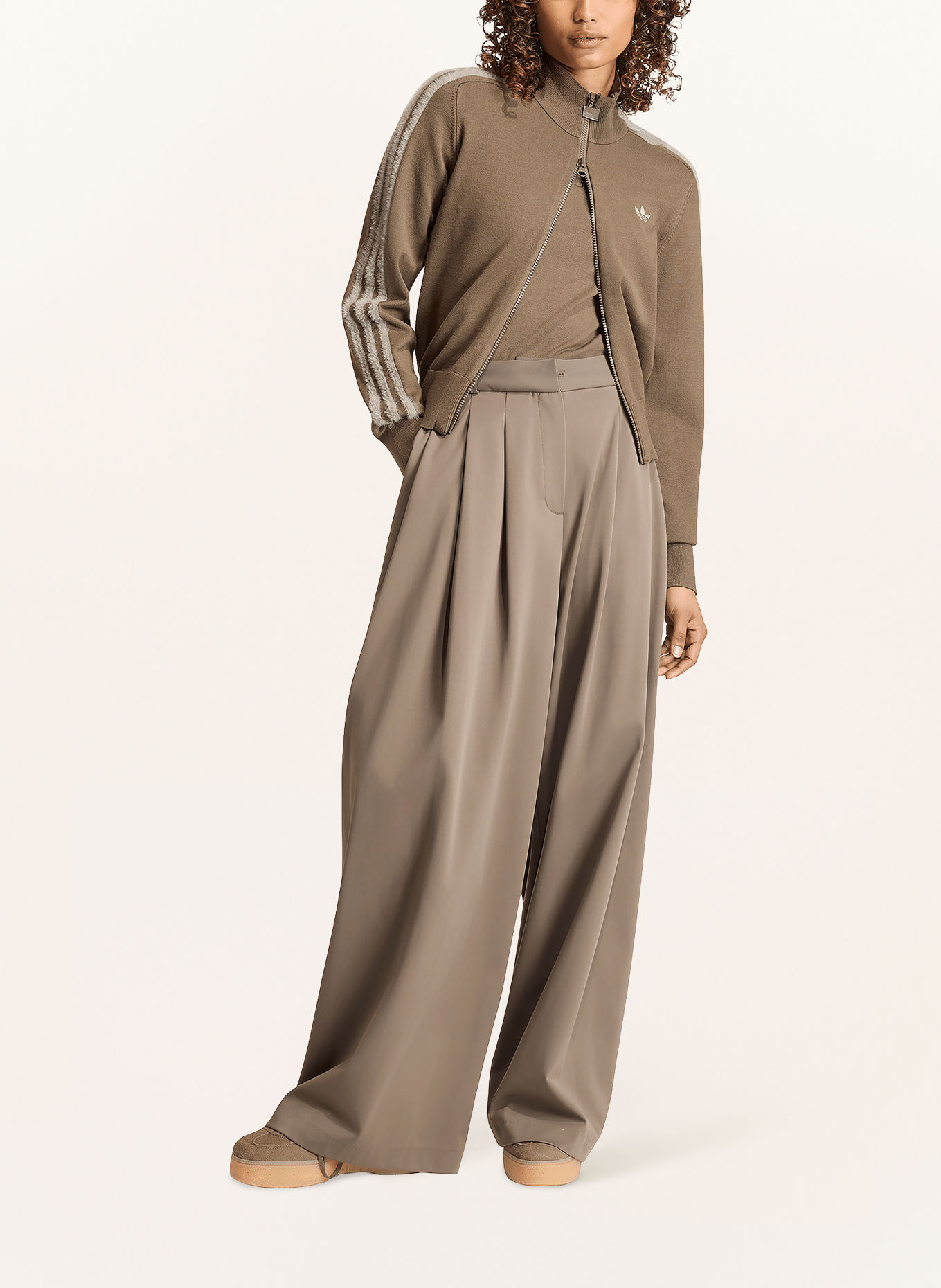 adidas Originals Strickjacke FIREBIRD: BRAUN / KHAKI