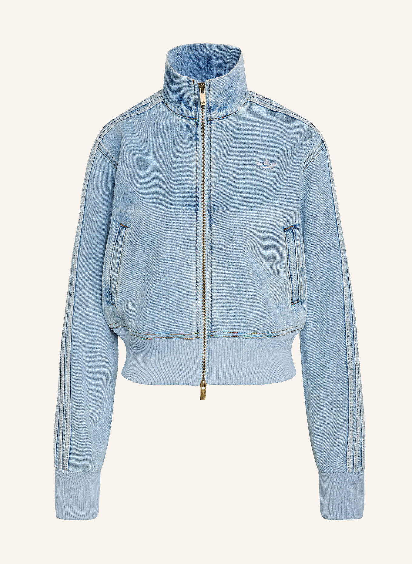 adidas Originals Denim jacket with braided trim: LGHDEN