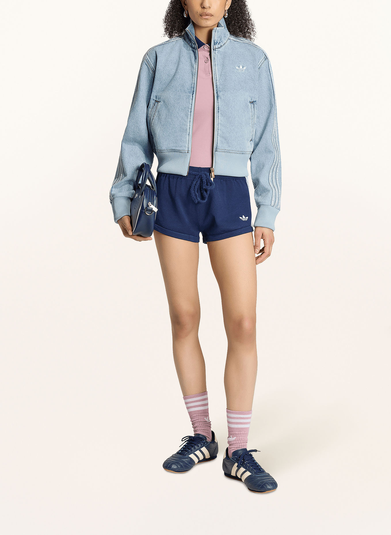 adidas Originals Denim jacket with braided trim: LGHDEN