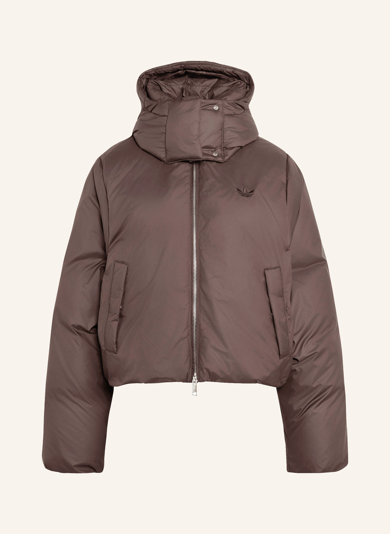 adidas Originals Kurtka puchowa HOODED PADDED z odpinanym kapturem: BRĄZOWY
