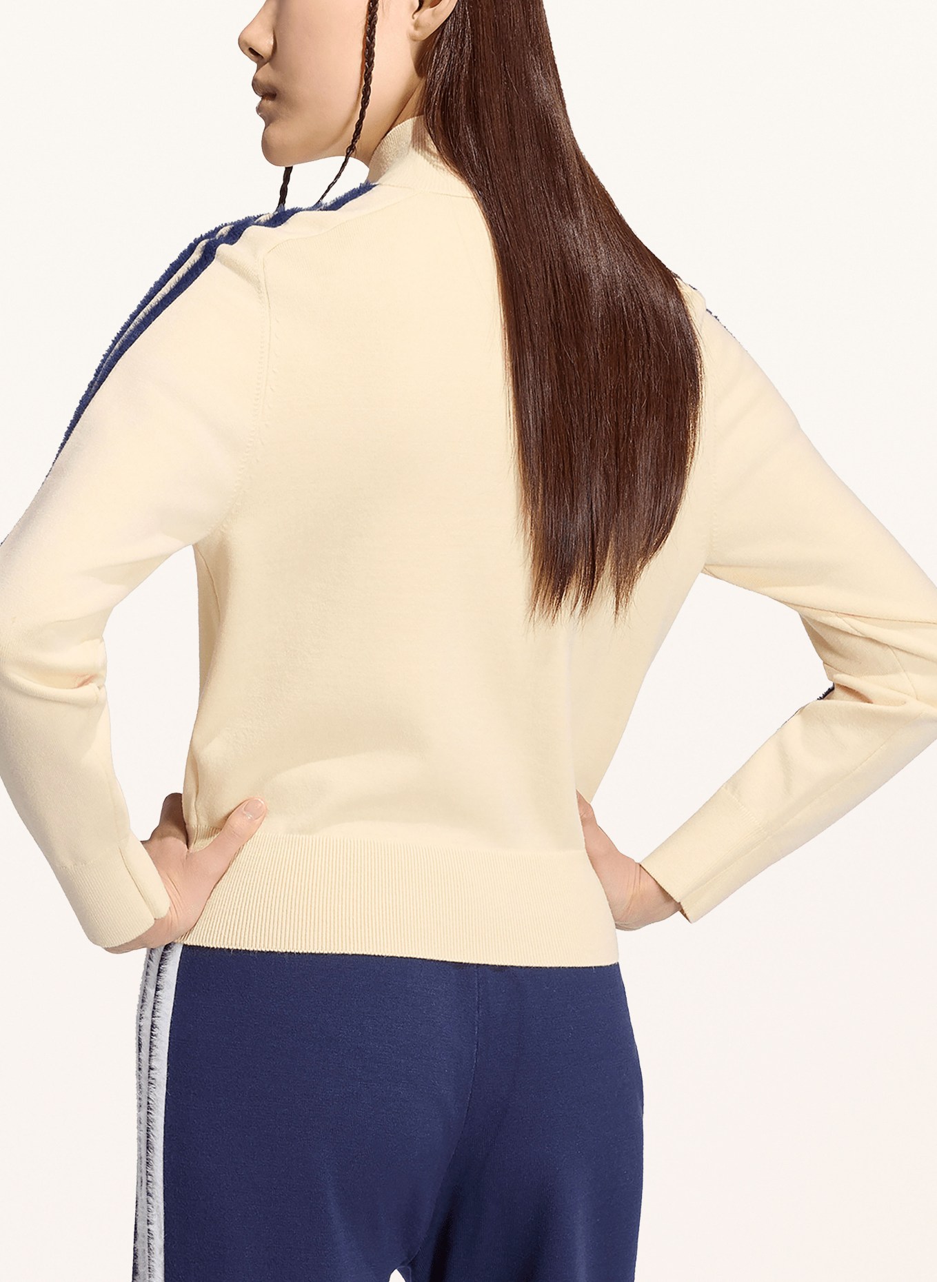 adidas Originals Strickjacke KNIT FIREBIRD: ECRU / DUNKELBLAU