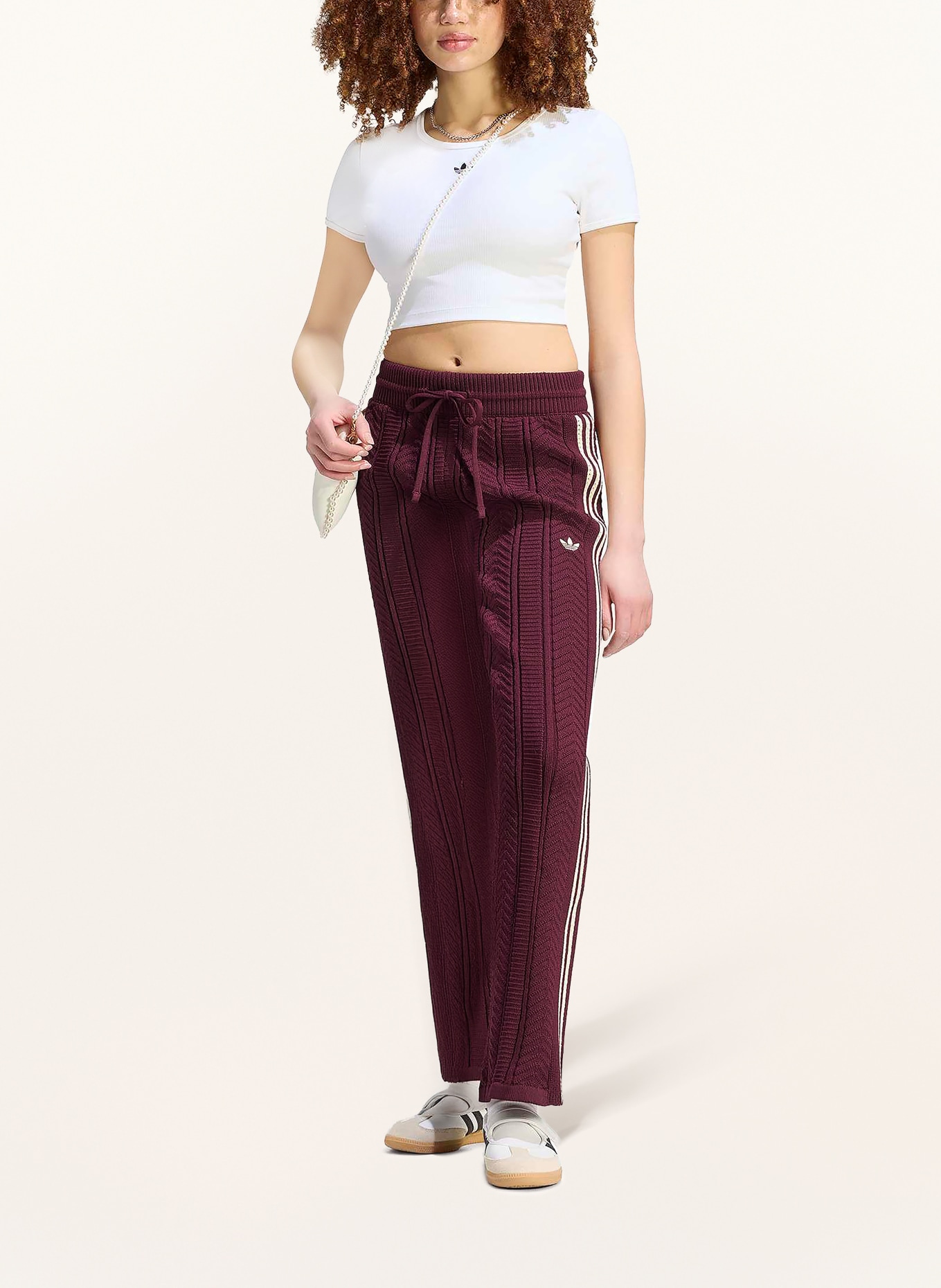 adidas Originals Trackpants SST: DONKERROOD / WIT