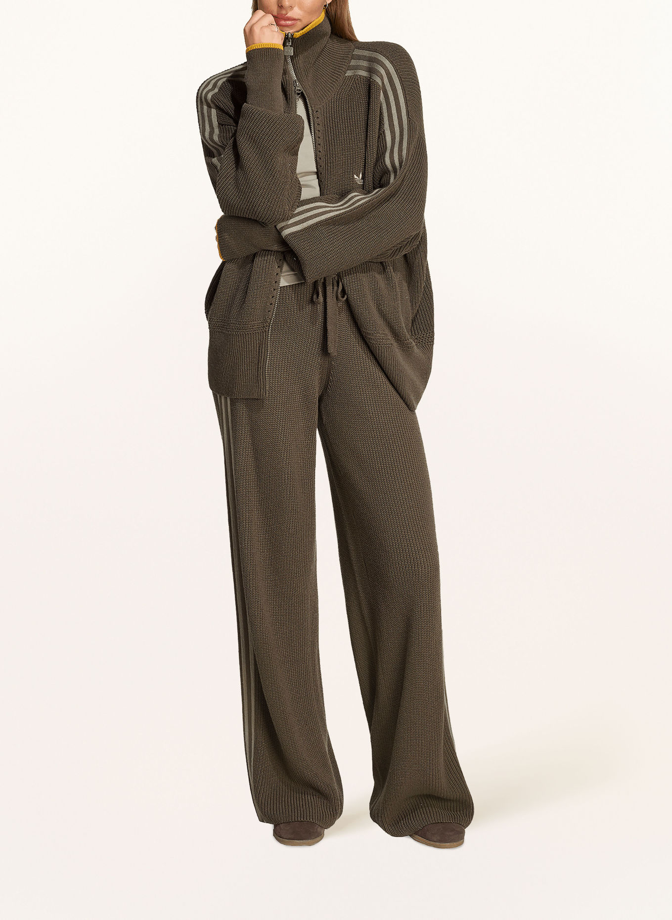 adidas Originals Vest FIREBIRD: BRUIN / GRIJS / DONKERGEEL