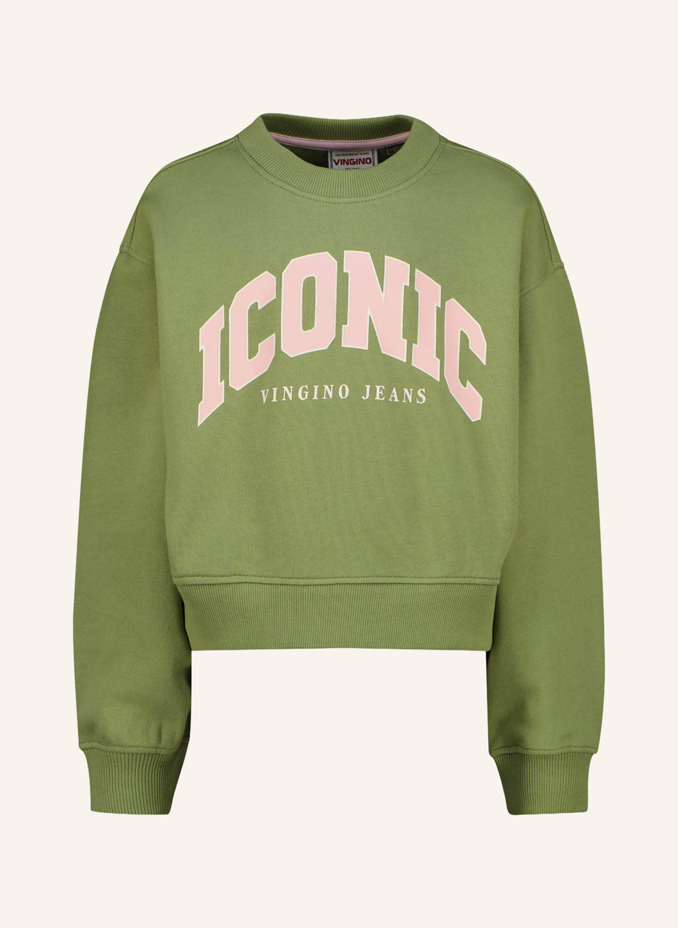 VINGINO Sweatshirt NADIEN: GRÜN / HELLROSA / CREME