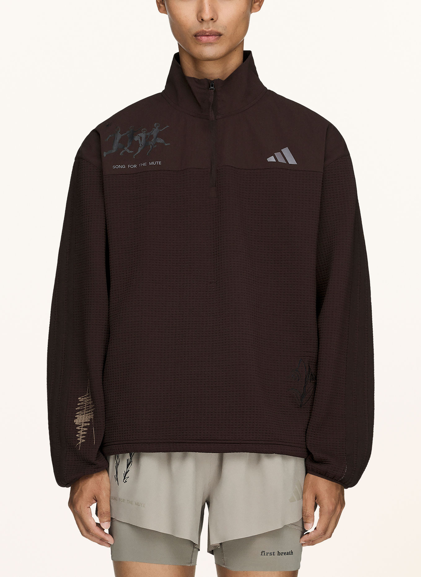 adidas Laufjacke: DUNKELBRAUN