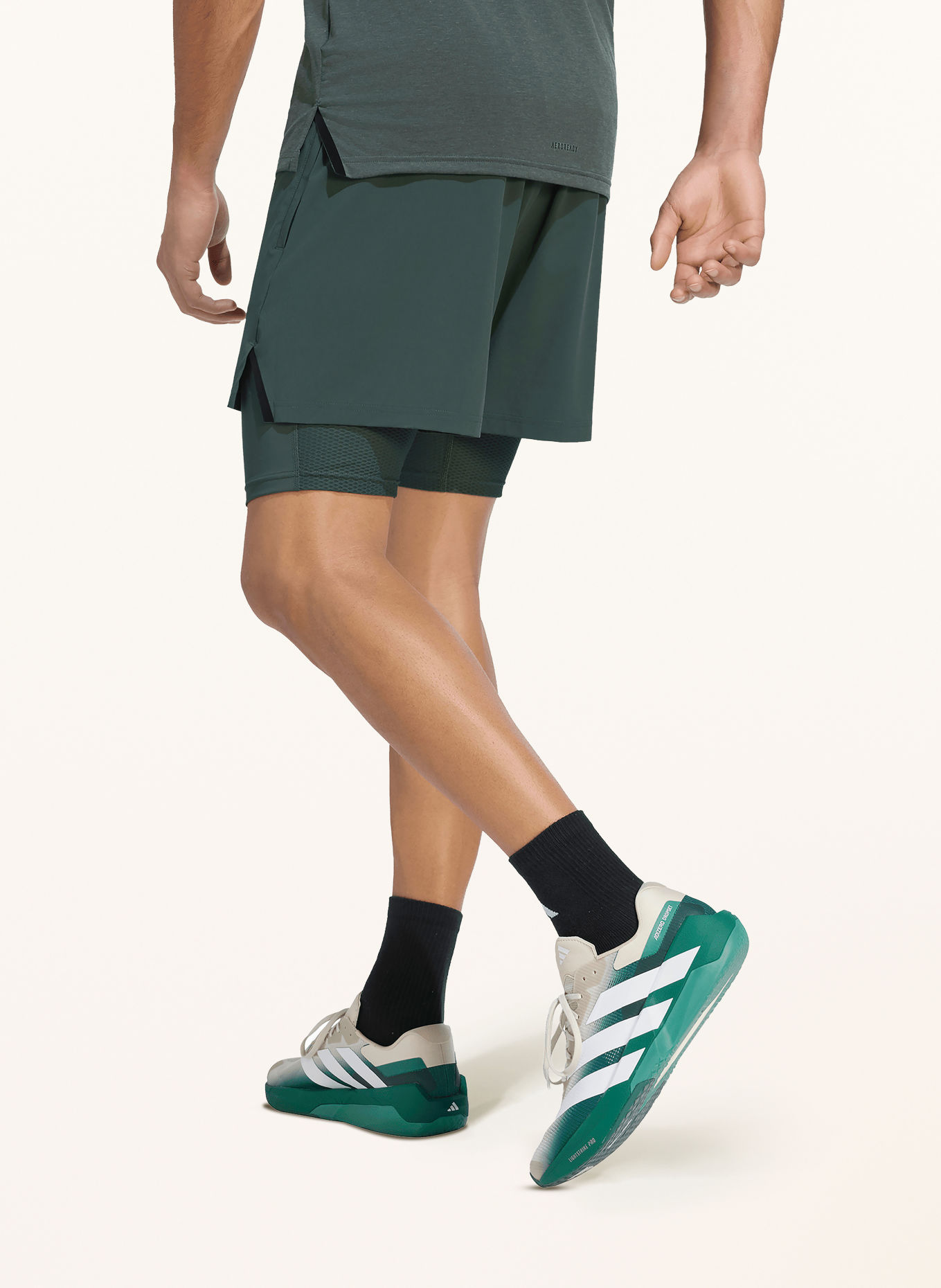 adidas 2-in-1 running shorts D4T: TEAL