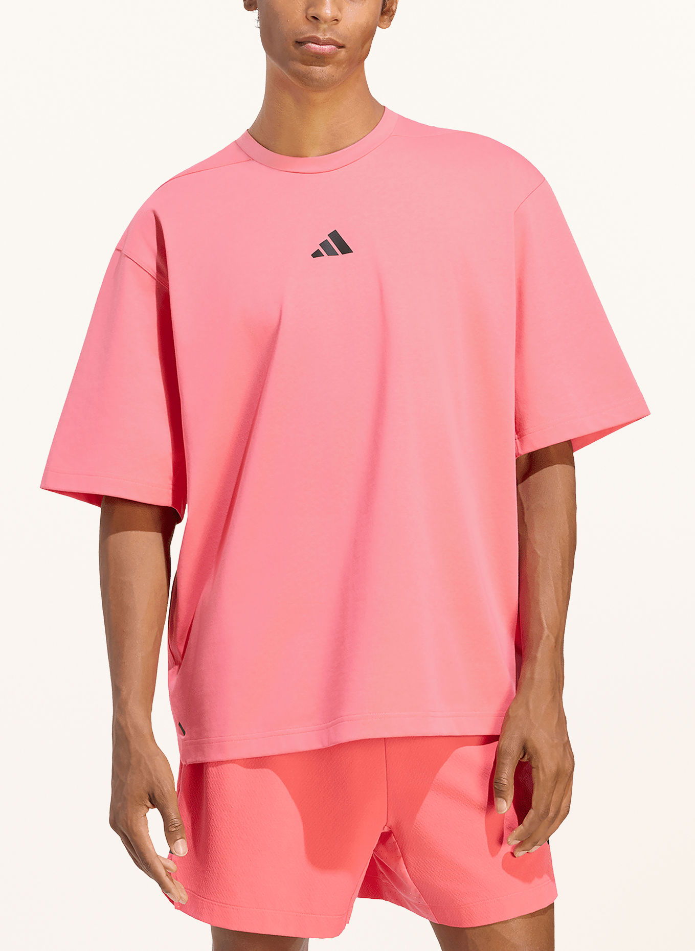 adidas Funktionsshirt OVERSIZE: HELLROT / SCHWARZ