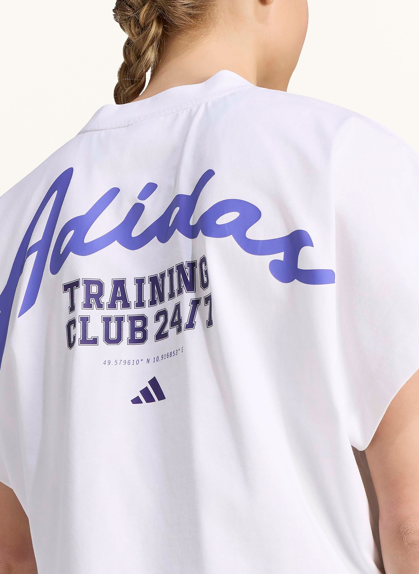 adidas T-shirt PRIMELIFT WORKOUT GRAPHIQUE: BLANC / BLEU / NOIR
