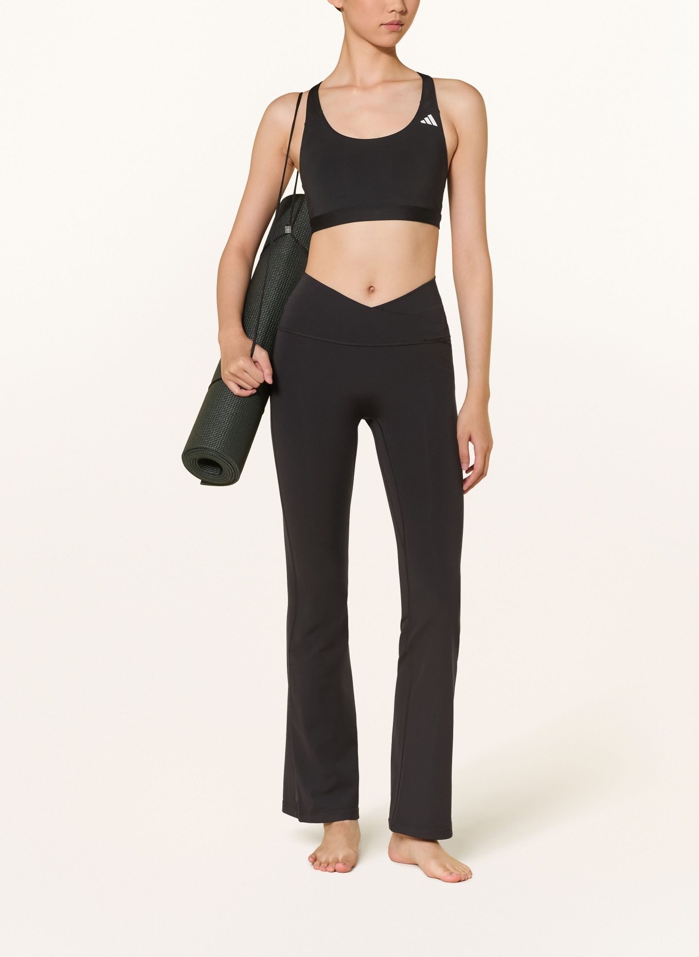 adidas ESSENTIALS FLARE X Leggings: BLACK