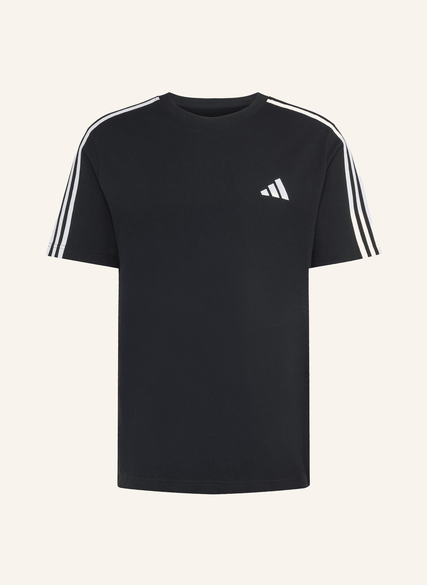 adidas Tričko 3S: ČERNÁ / BÍLÁ