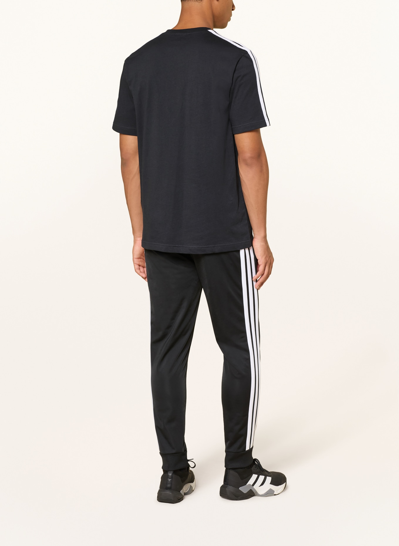 adidas Tričko 3S: ČERNÁ / BÍLÁ