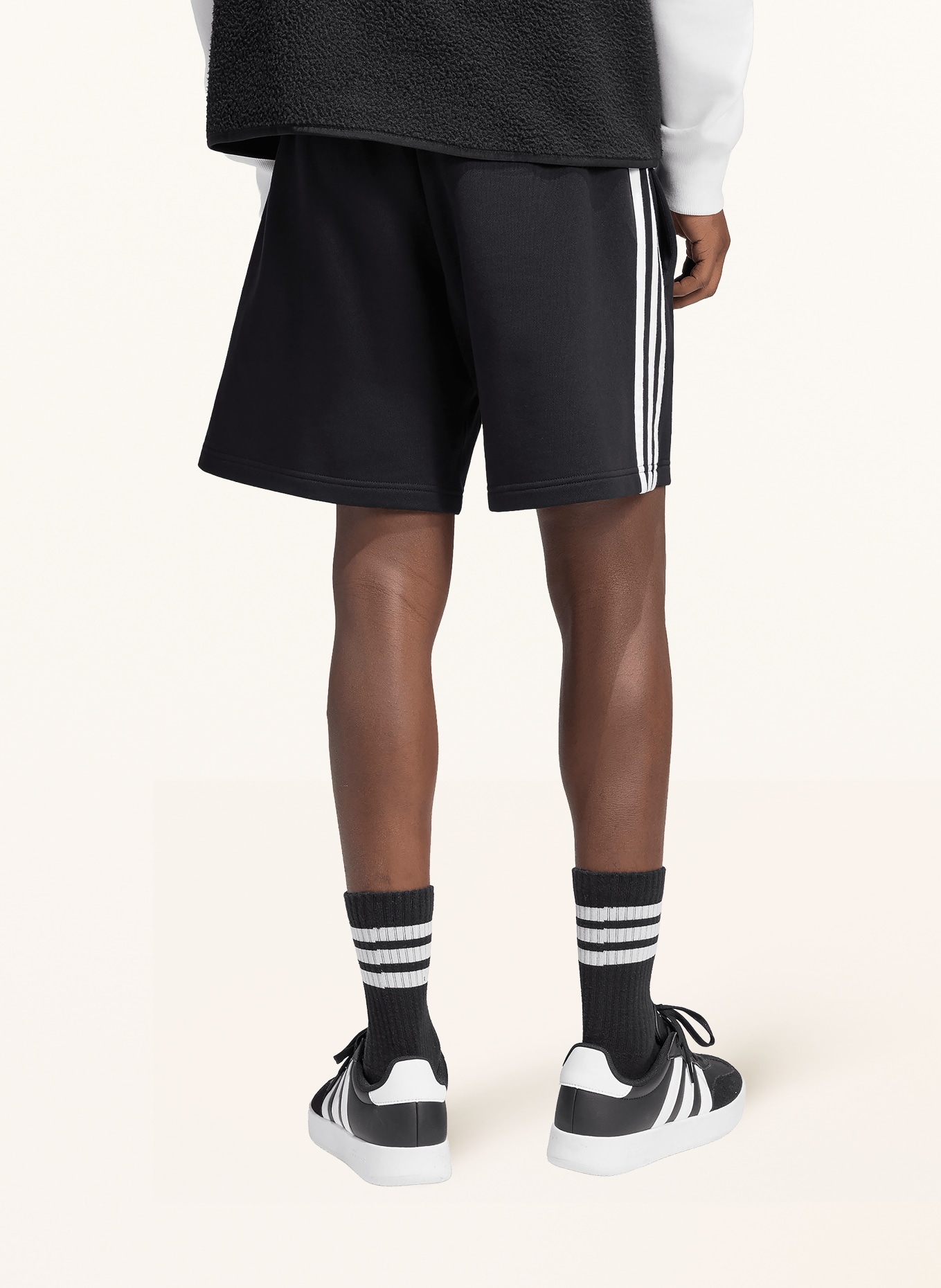 adidas 3S Sweat shorts: BLACK / WHITE