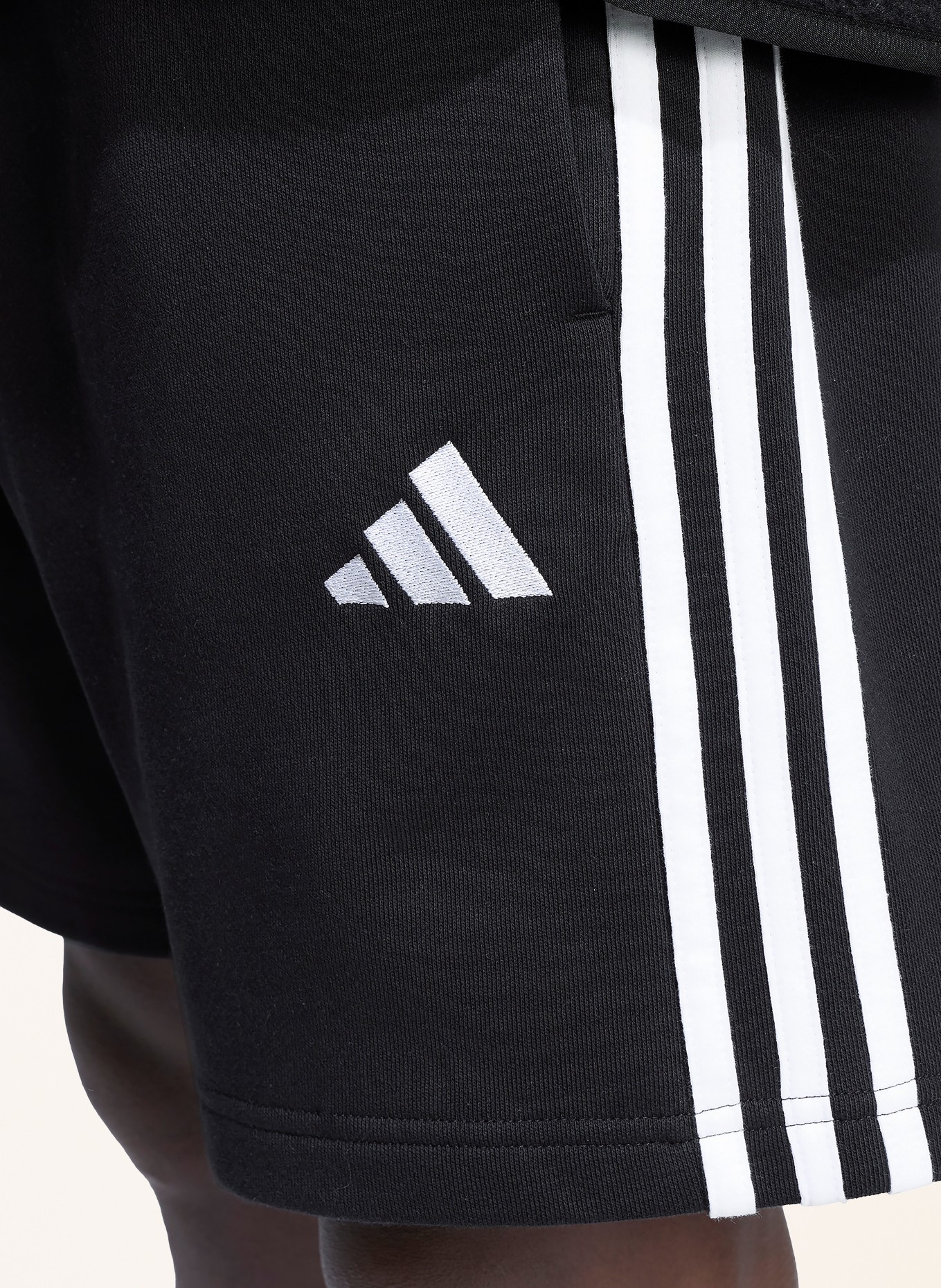 adidas 3S Sweat shorts: BLACK / WHITE