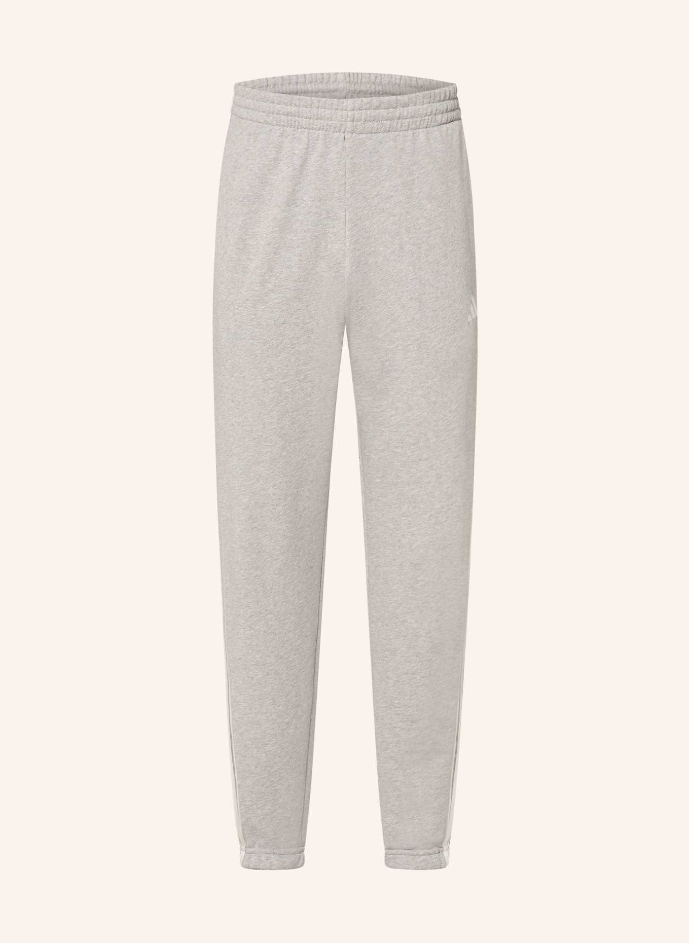 adidas Pantalon en molleton ESSENTIALS 3-STRIPES: GRIS CLAIR / BLANC