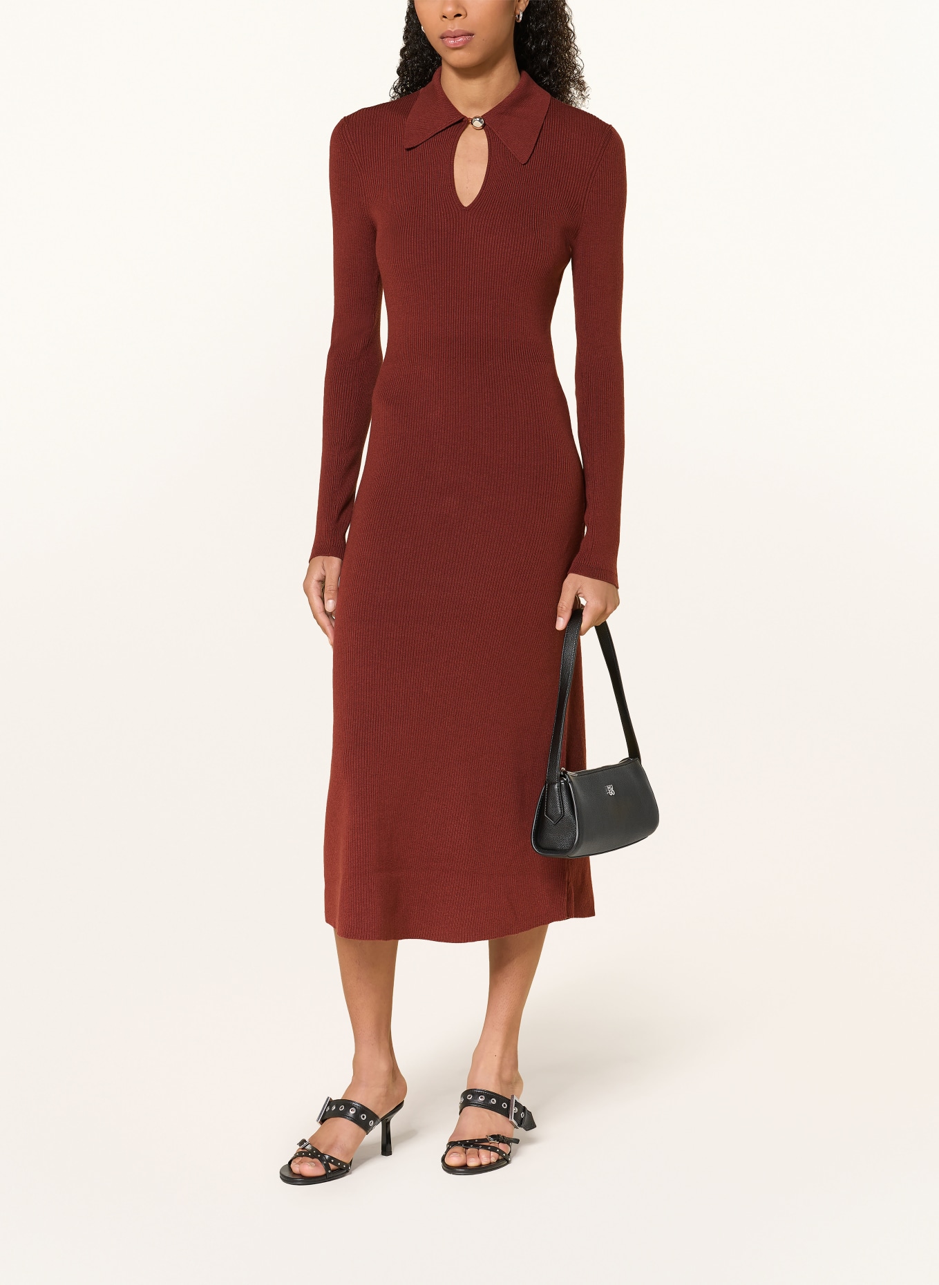 HUGO Knit Dress SDROPY: BROWN