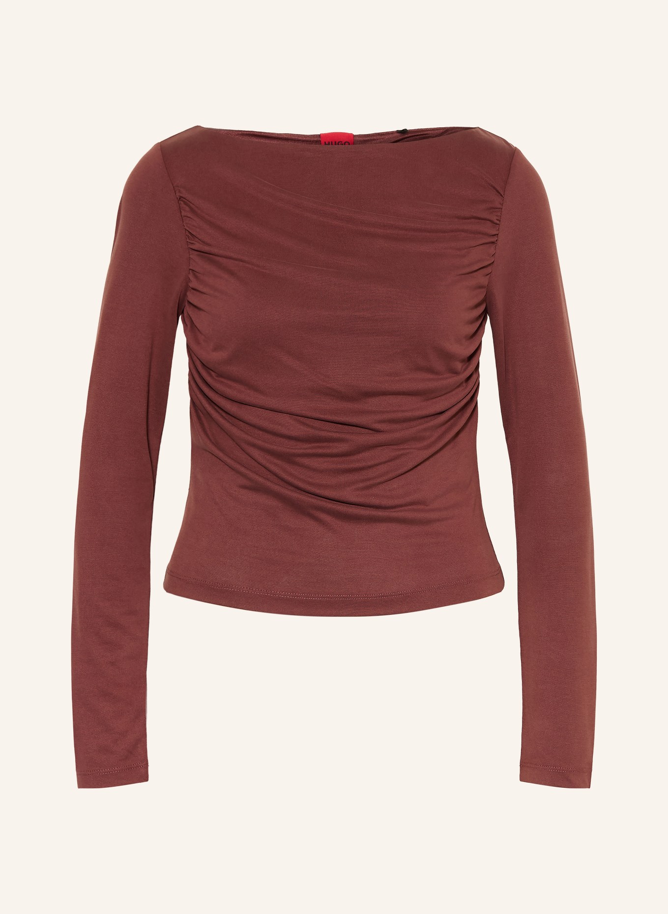 HUGO Longsleeve DAENI: BRAUN
