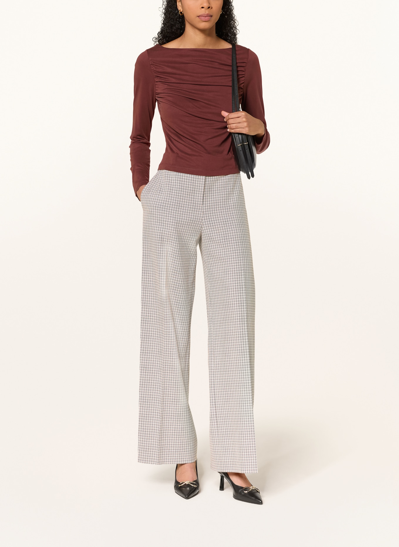HUGO Longsleeve DAENI: BRAUN
