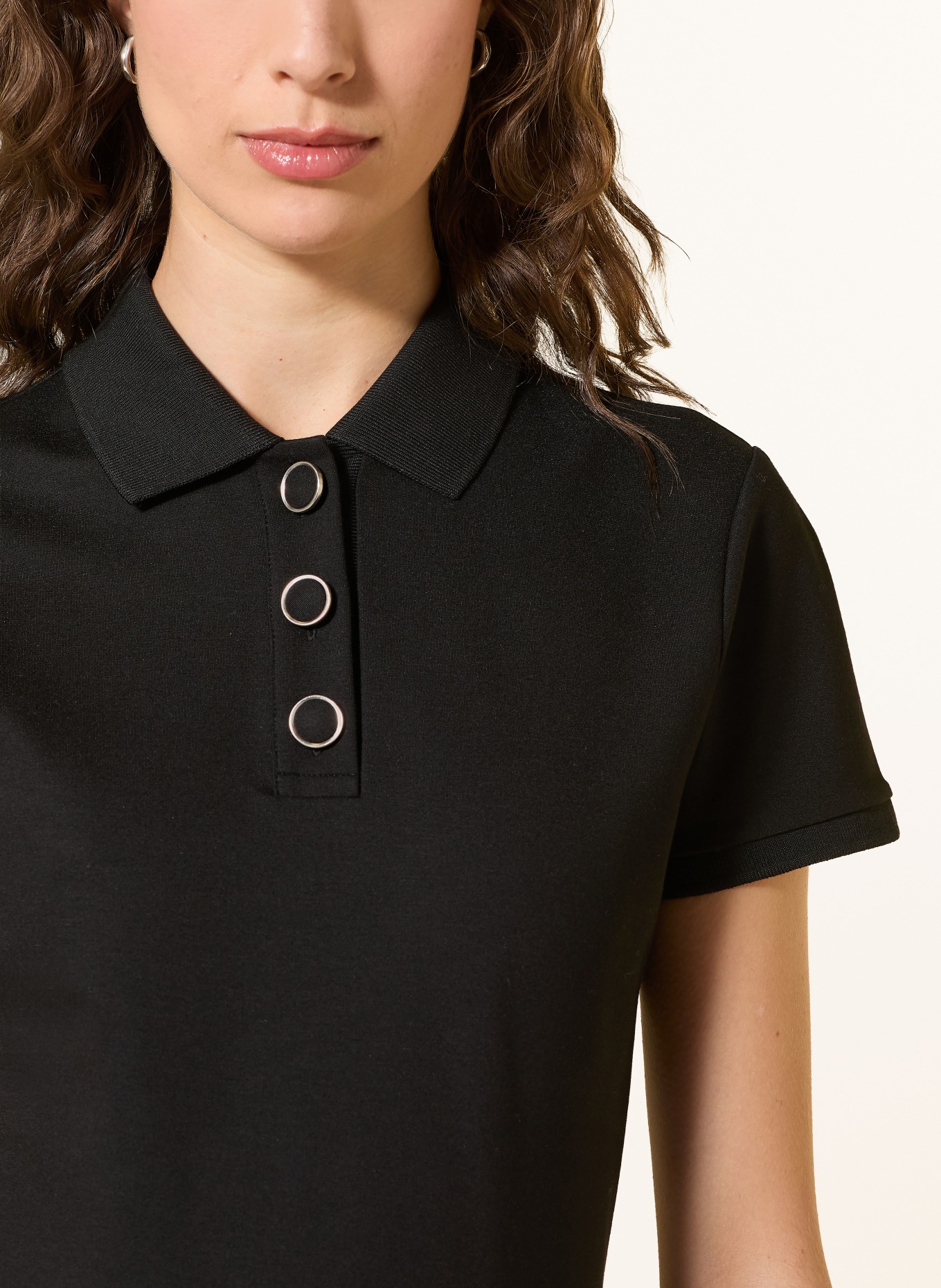 HUGO Jersey-Poloshirt DEREYEL: SCHWARZ