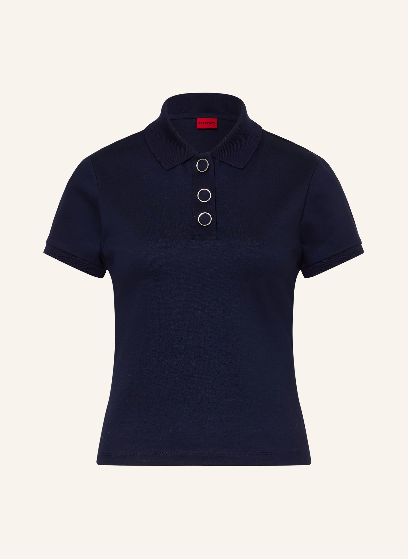 HUGO Jersey-Poloshirt DEREYEL: DUNKELBLAU