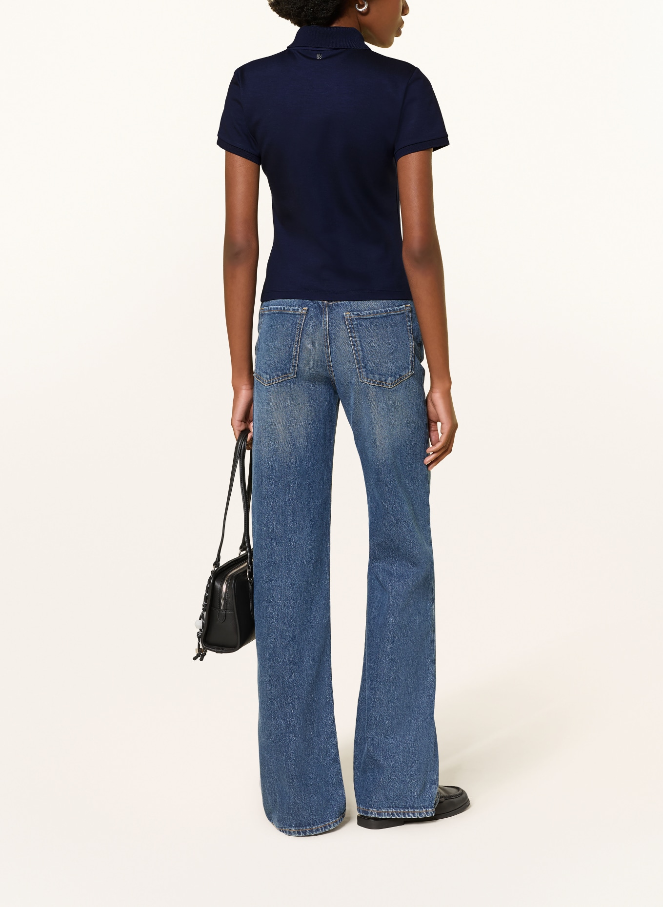 HUGO Jersey-Poloshirt DEREYEL: DUNKELBLAU
