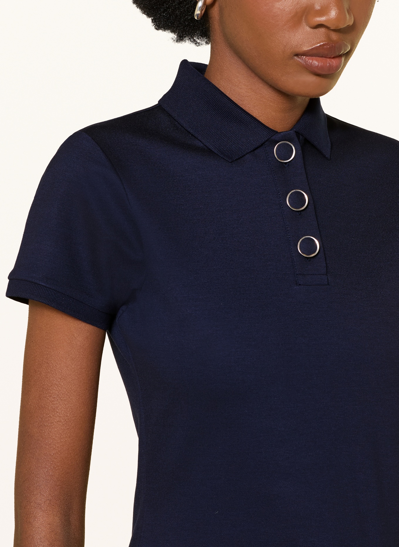 HUGO Jersey-Poloshirt DEREYEL: DUNKELBLAU