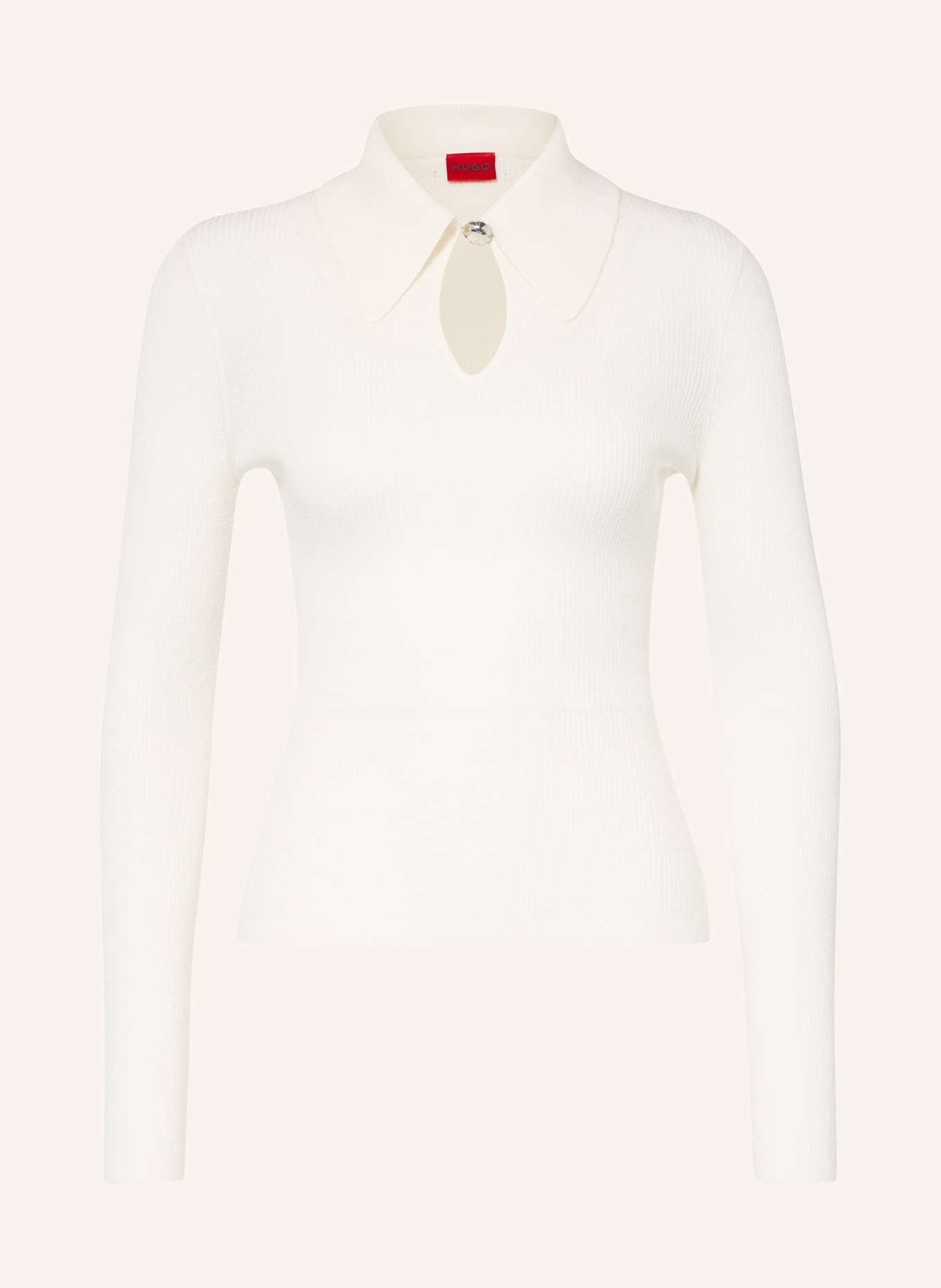 HUGO Longsleeve SDROPA: CRÈME