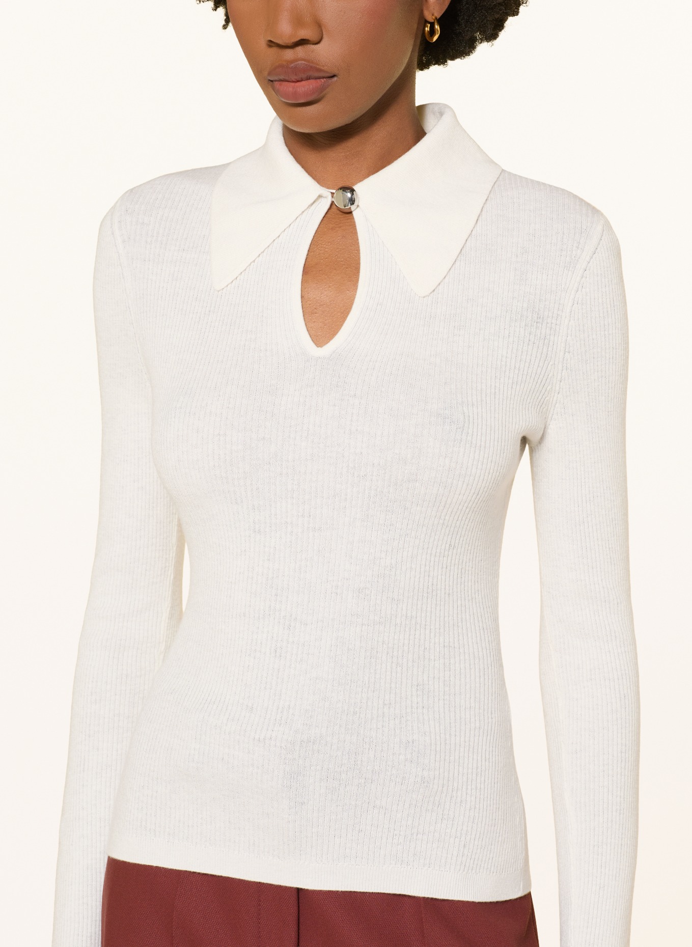 HUGO Longsleeve SDROPA: CRÈME
