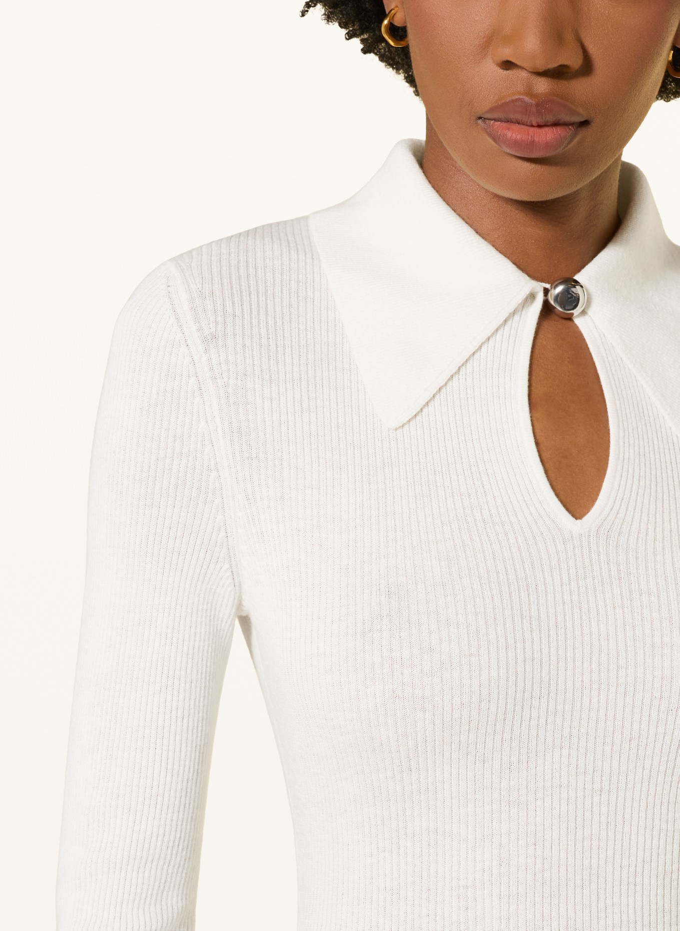 HUGO Longsleeve SDROPA: CRÈME