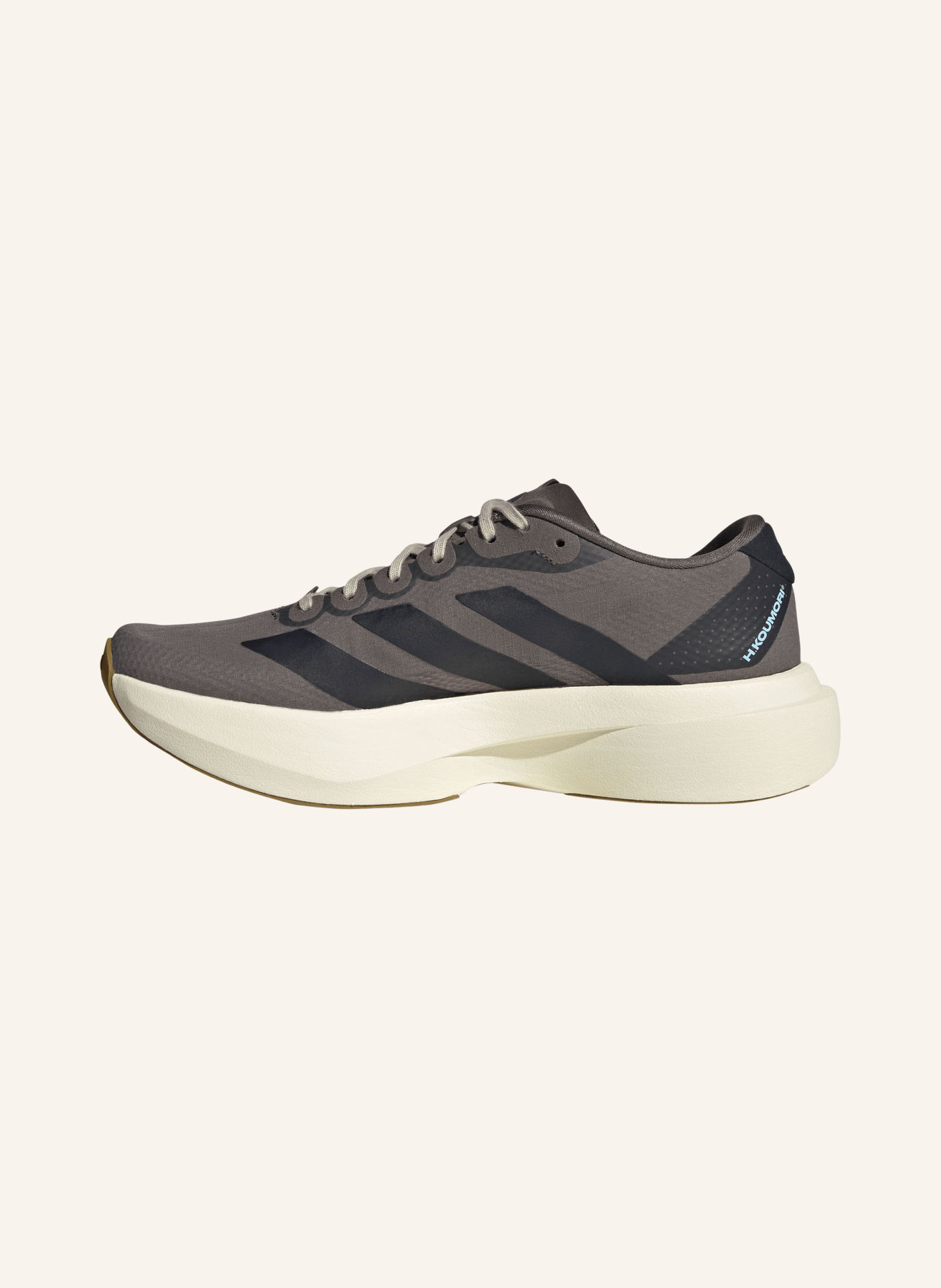 adidas ADIZERO EVO SL Running Shoes: TAUPE / BLACK