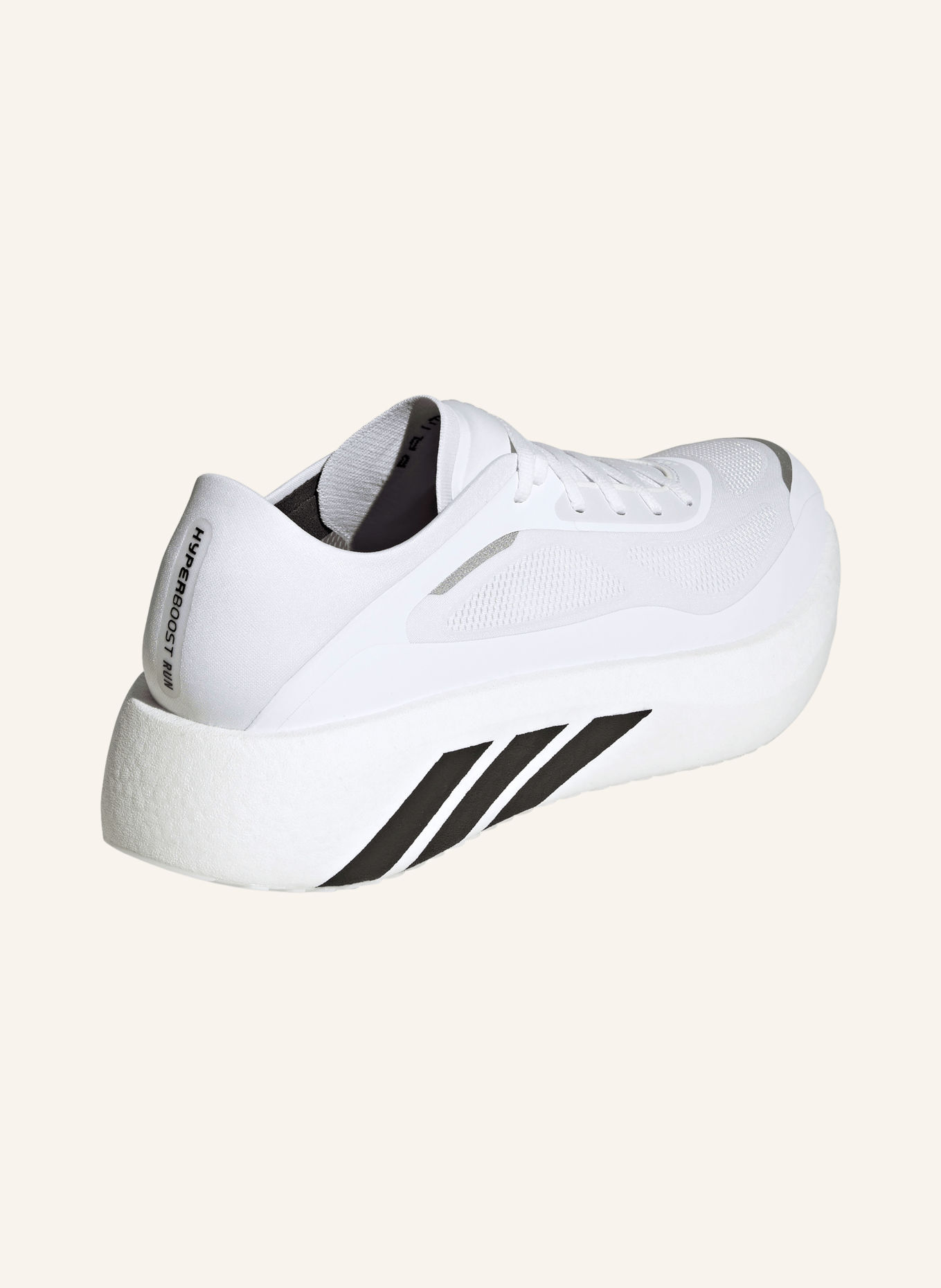 adidas HYPERBOOST RUN Running Shoes: WHITE / BLACK