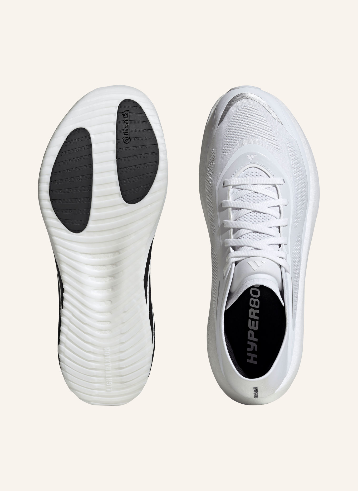 adidas HYPERBOOST RUN Running Shoes: WHITE / BLACK