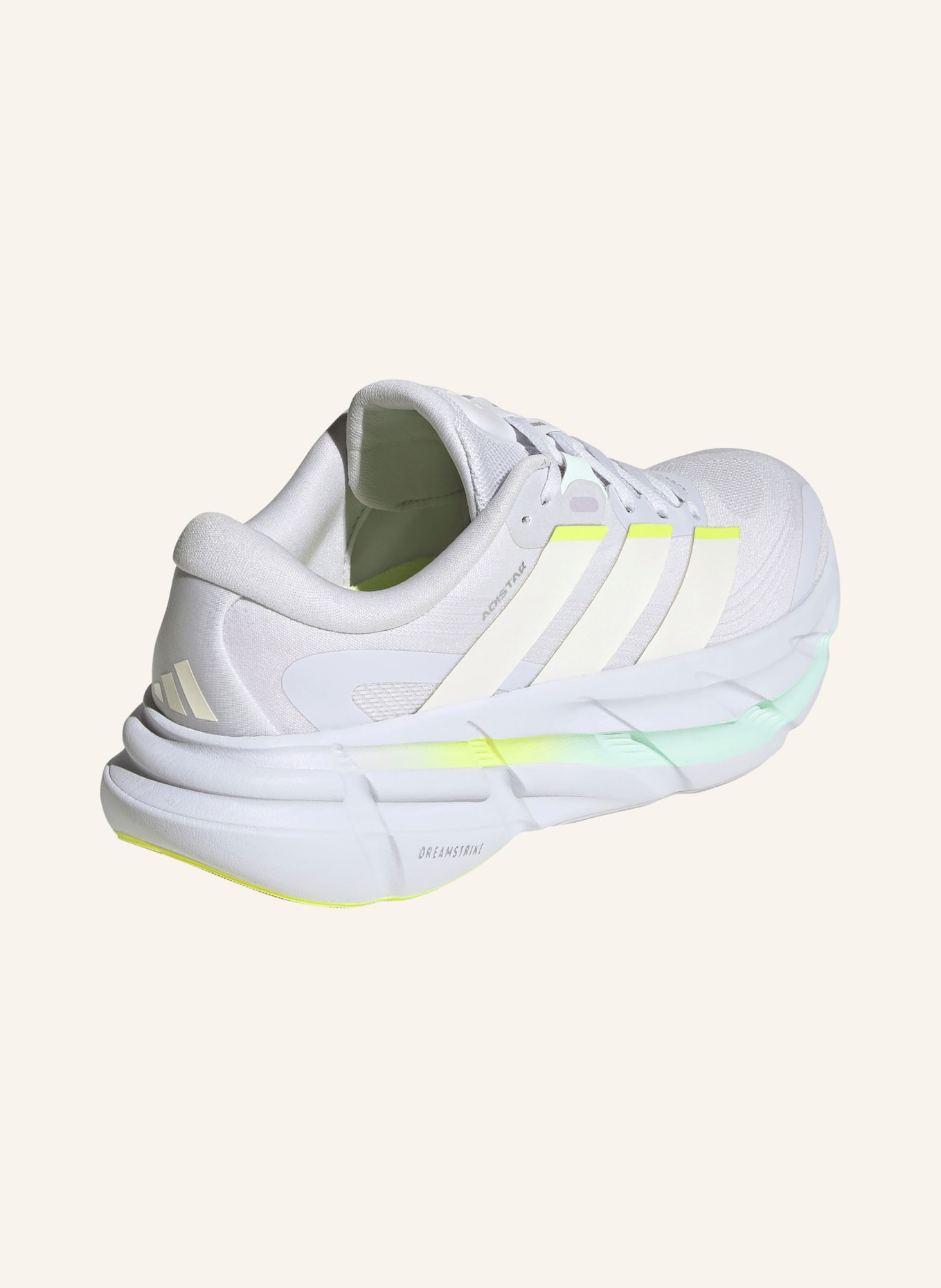 adidas Laufschuhe ADISTAR 5: WEISS / ECRU / NEONGRÜN