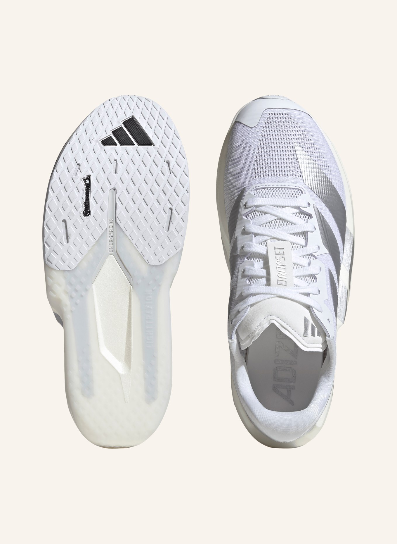 adidas ADIZERO DROPSET PRO TRAINER Training Shoes: WHITE / SILVER