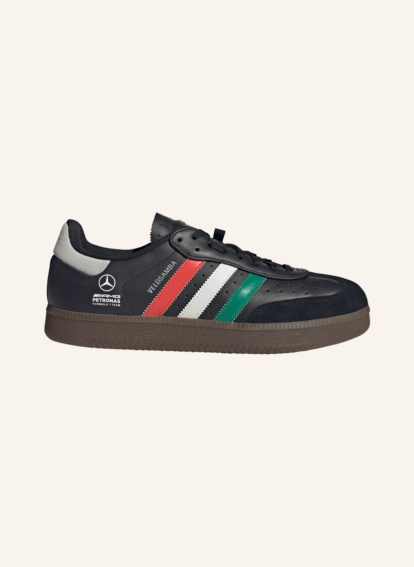 adidas Sneakersy VELOSAMBA LEA MERCEDES – AMG PETRONAS FORMULA ONE TEAM: ČERNÁ / BÍLÁ