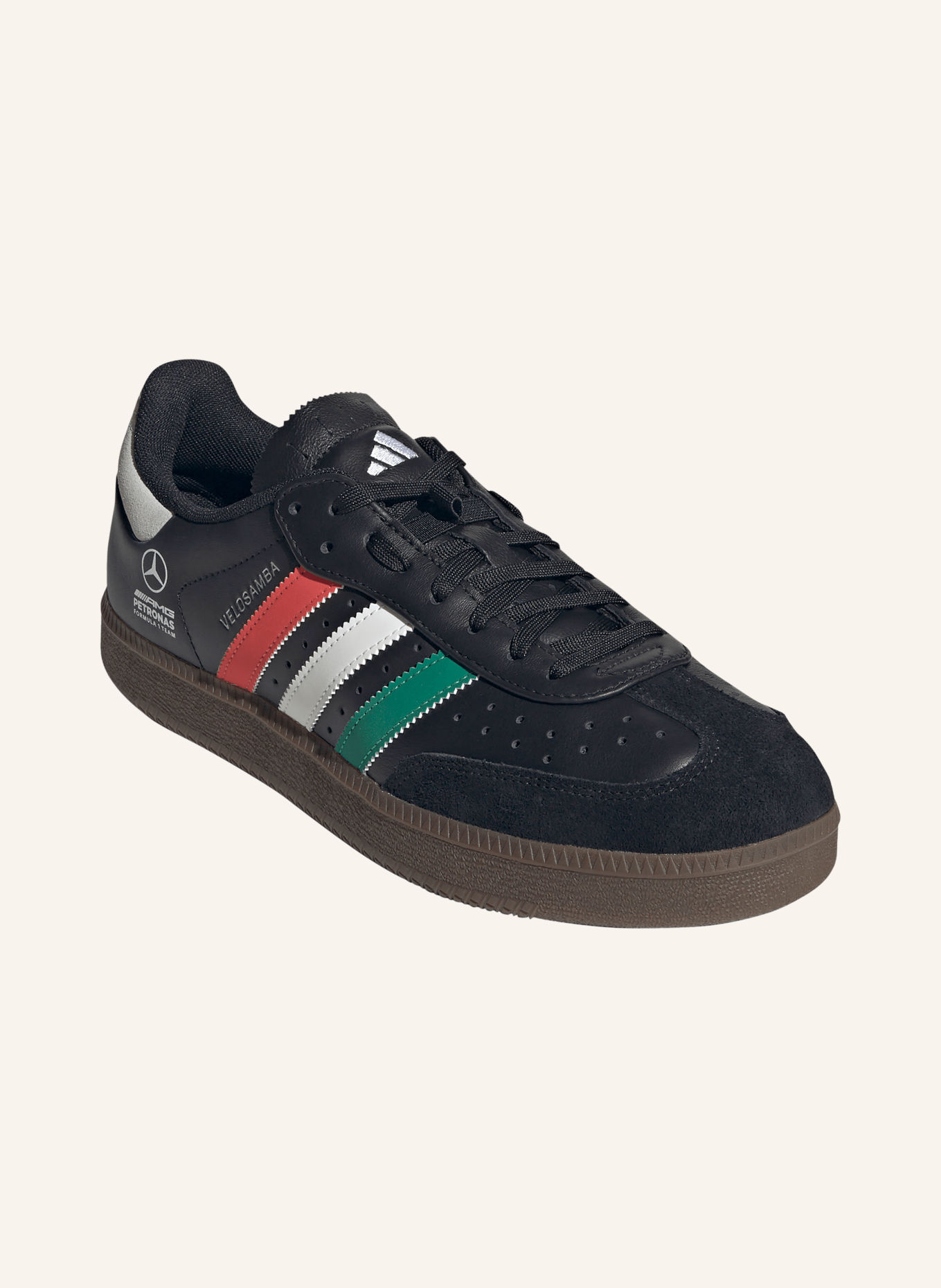 adidas Sneakersy VELOSAMBA LEA MERCEDES – AMG PETRONAS FORMULA ONE TEAM: ČERNÁ / BÍLÁ