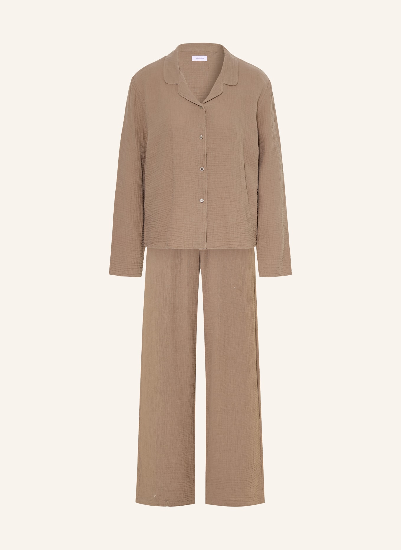 darling harbour Pyjama en mousseline: TAUPE