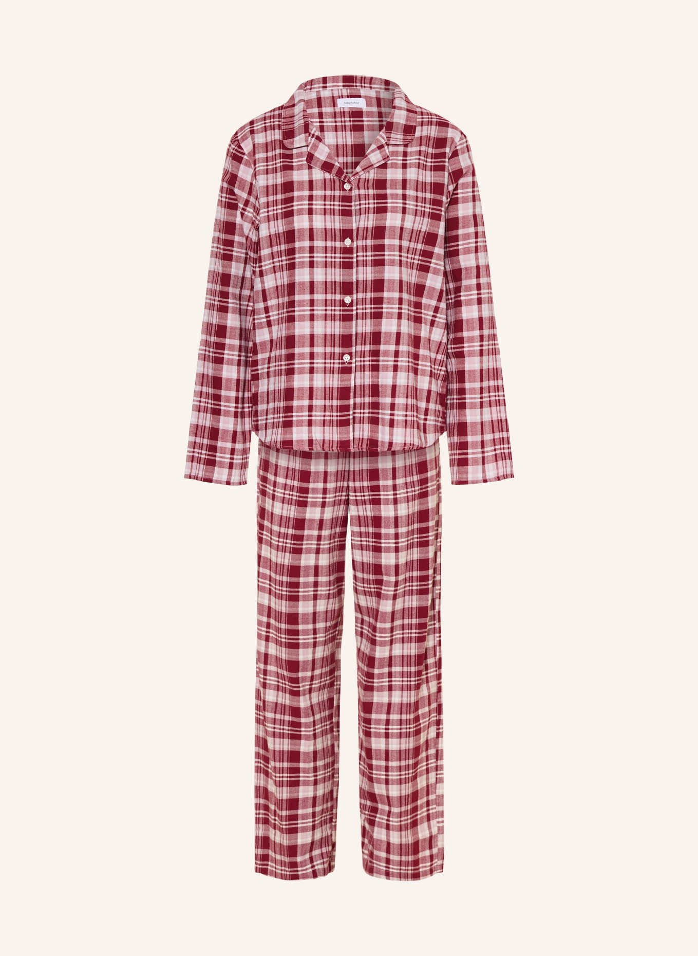 darling harbour Pyjama van flanel: BORDEAUX