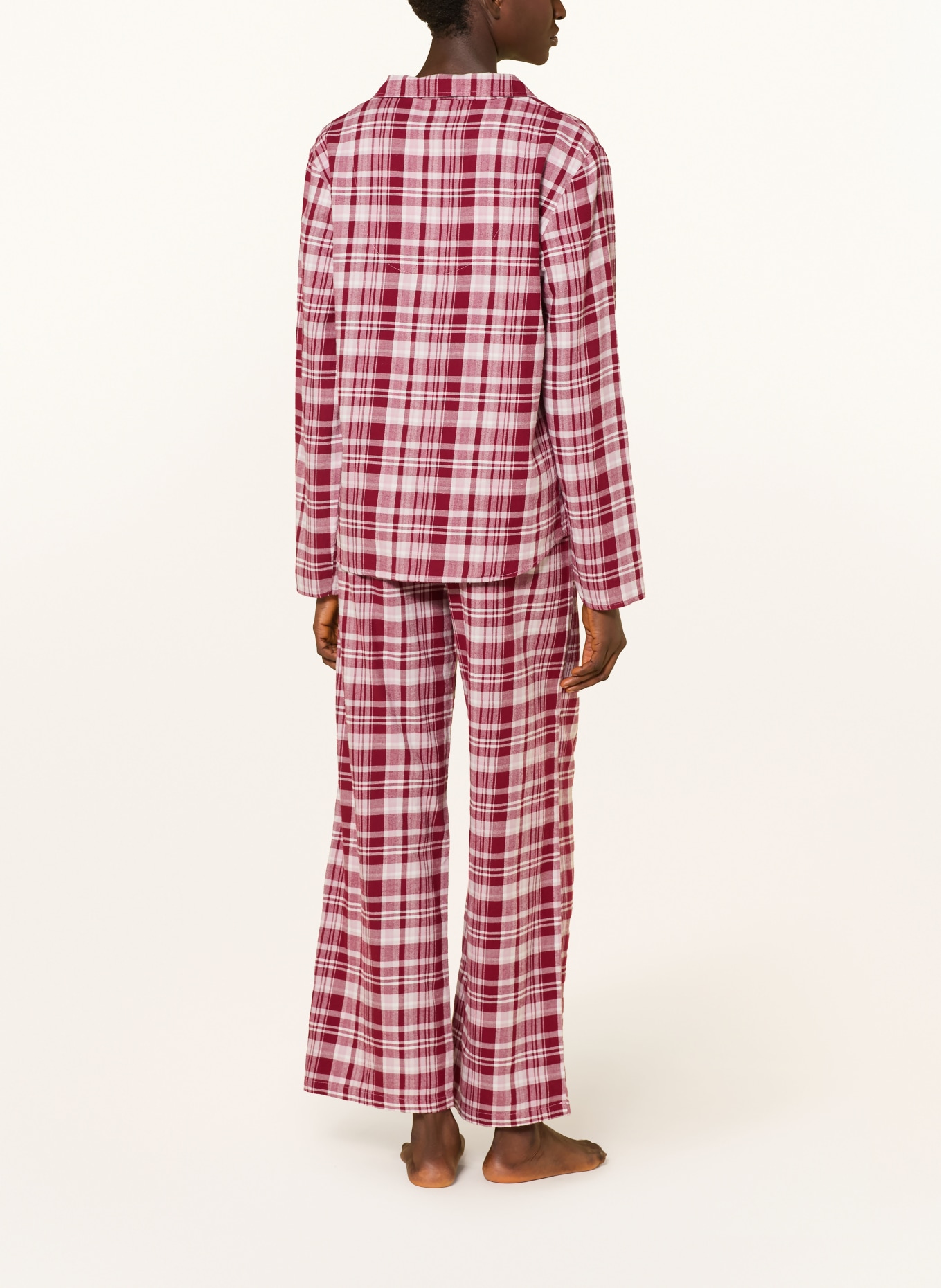 darling harbour Pyjama van flanel: BORDEAUX