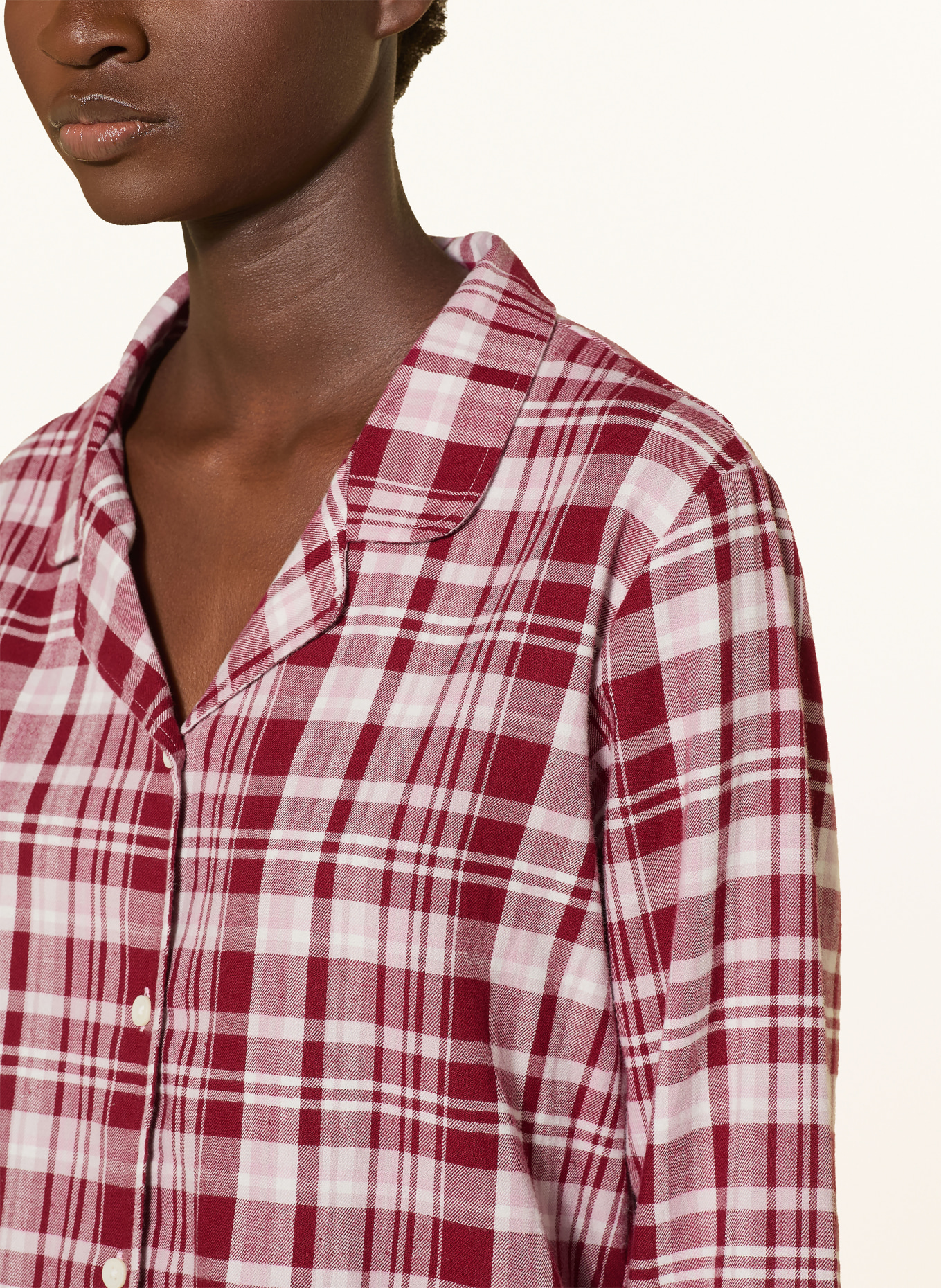 darling harbour Pyjama van flanel: BORDEAUX