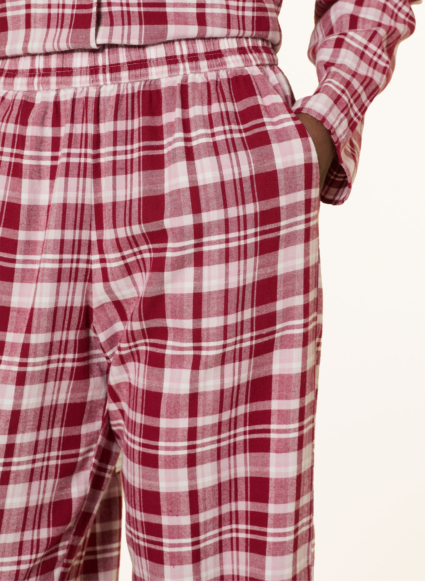 darling harbour Pyjama van flanel: BORDEAUX