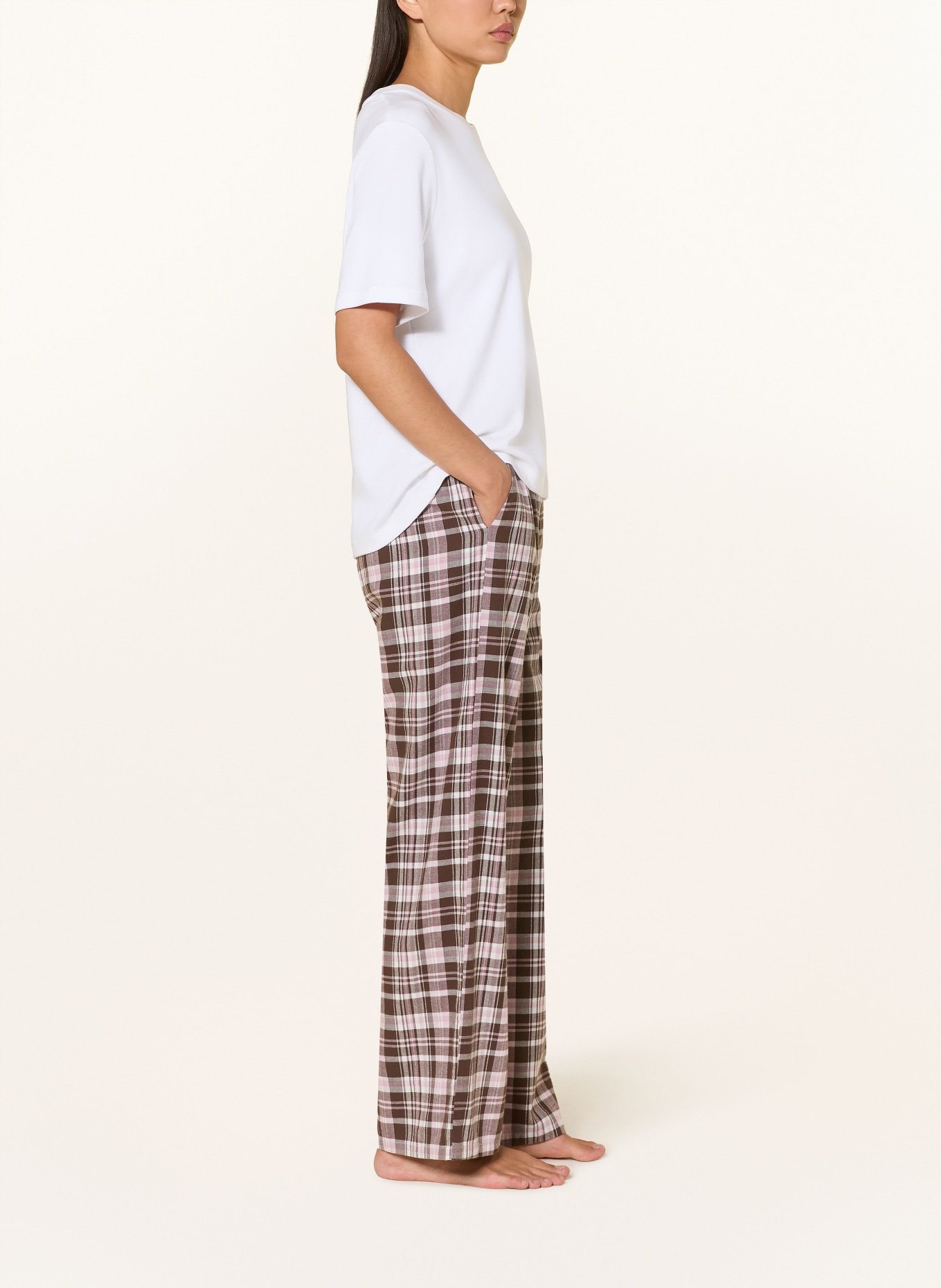 darling harbour Pyjamabroek van flanel: BROWN